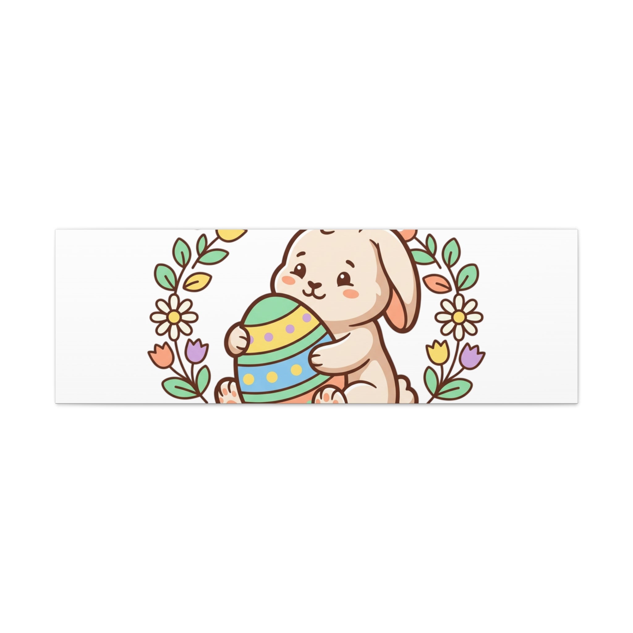 Bunny Kisses Easter Wishes Canvas | Easter Bunny Aesthetic, Pastel Spring