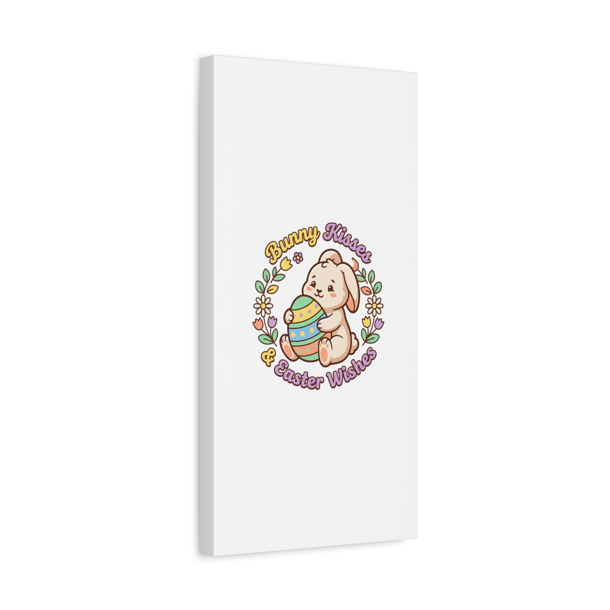 Bunny Kisses Easter Wishes Canvas | Easter Bunny Aesthetic, Pastel Spring