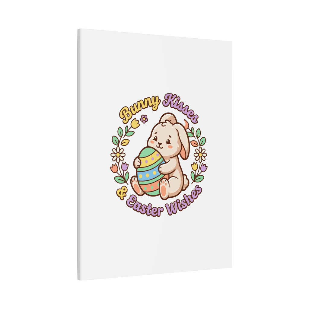 Bunny Kisses Easter Wishes Canvas | Easter Bunny Aesthetic, Pastel Spring