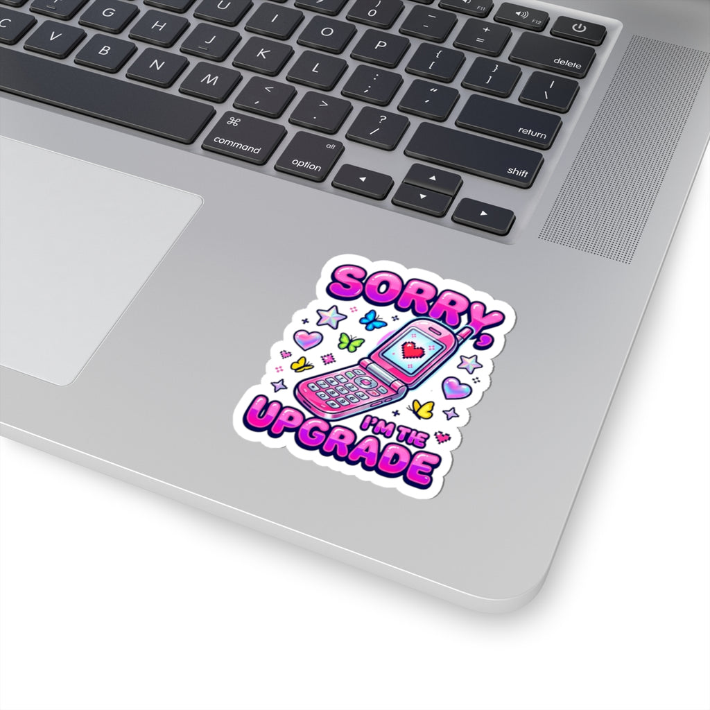 Sorry I'm the Upgrade Kiss-Cut Stickers | Y2K aesthetic, retro phone