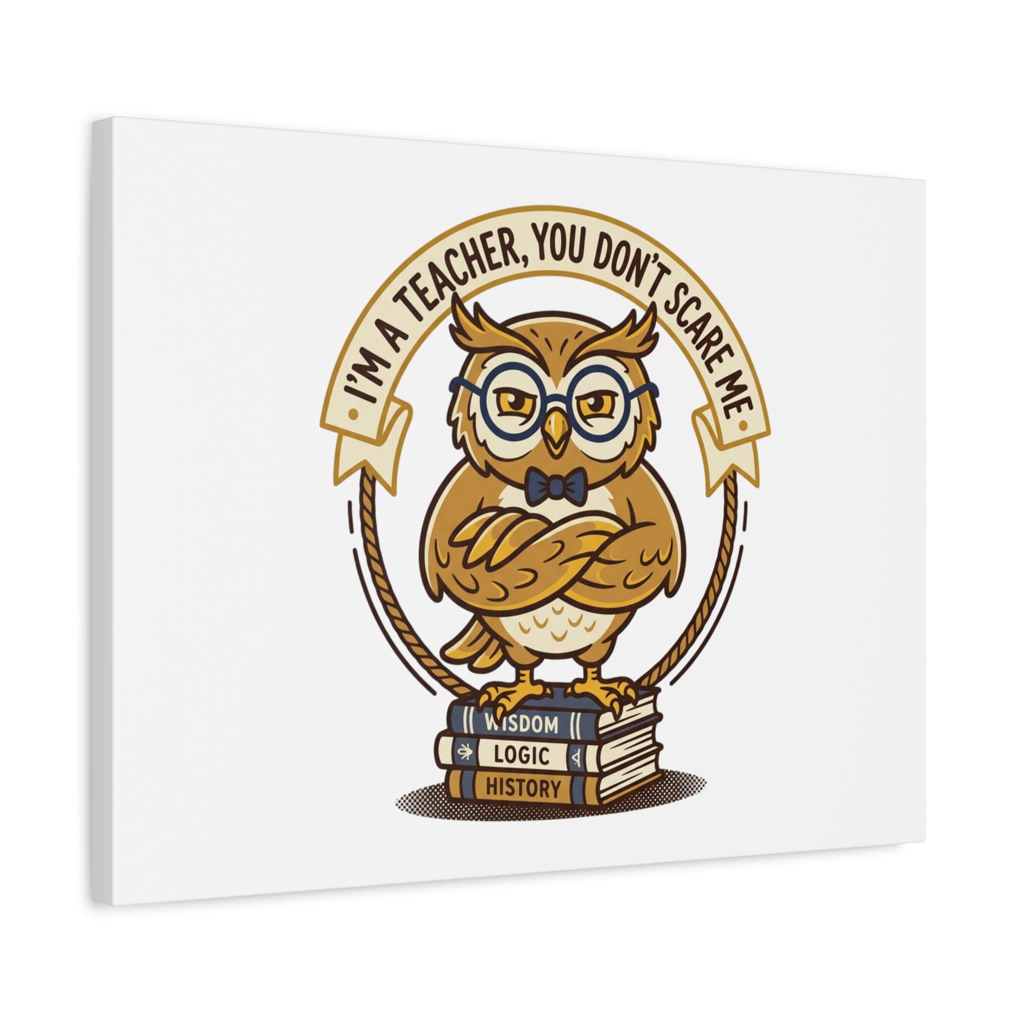 I'm a Teacher You Don't Scare Me Canvas | Teacher Appreciation Gifts, Teacher Life