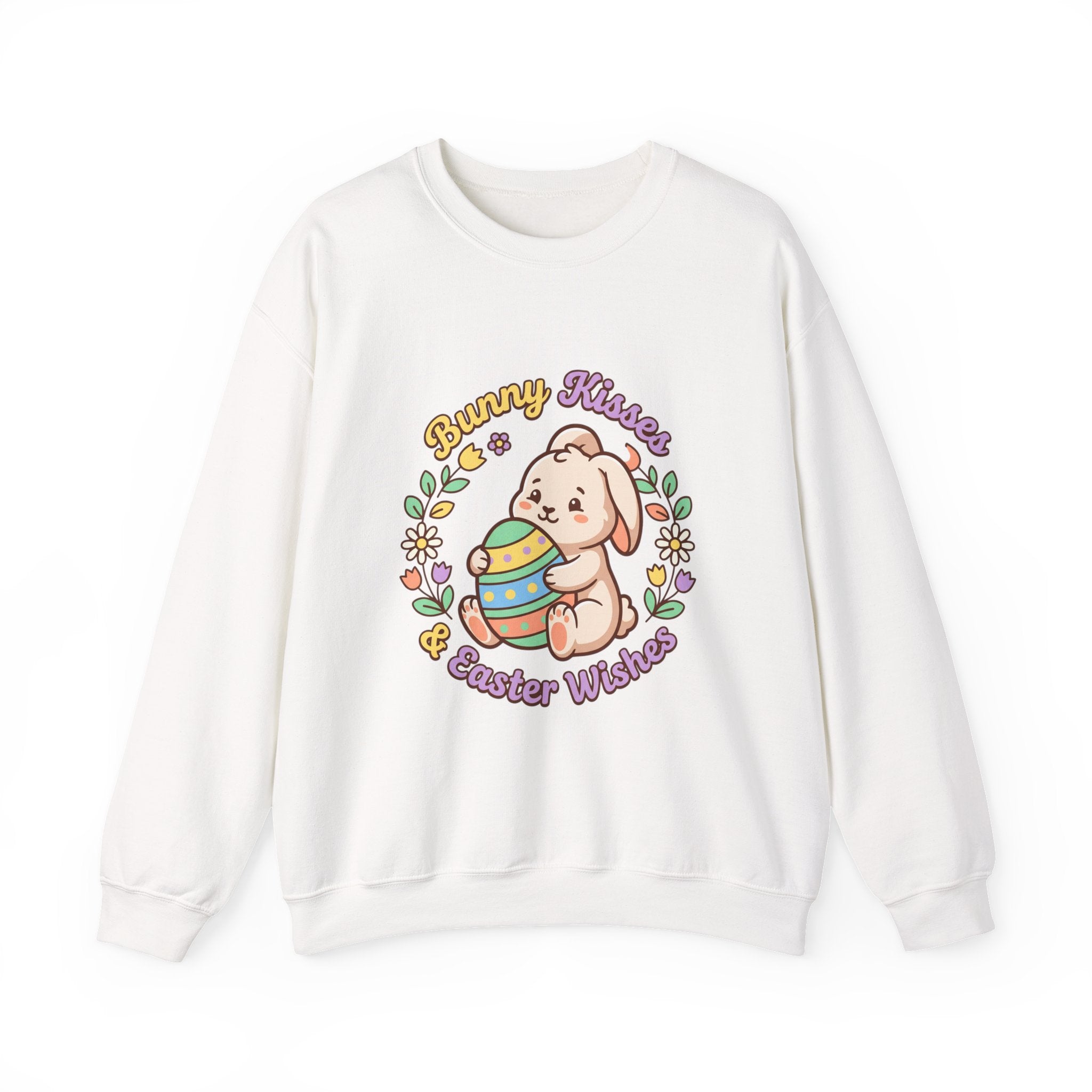 Bunny Kisses Easter Sweatshirt | pastel spring, vintage Easter cottagecore