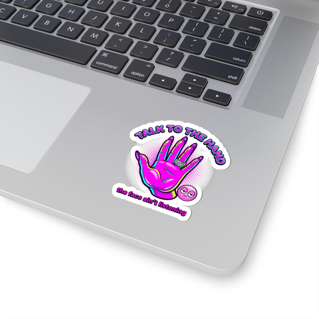 Talk To The Hand Kiss-Cut Sticker | Y2K aesthetic, retro 2000s vibe