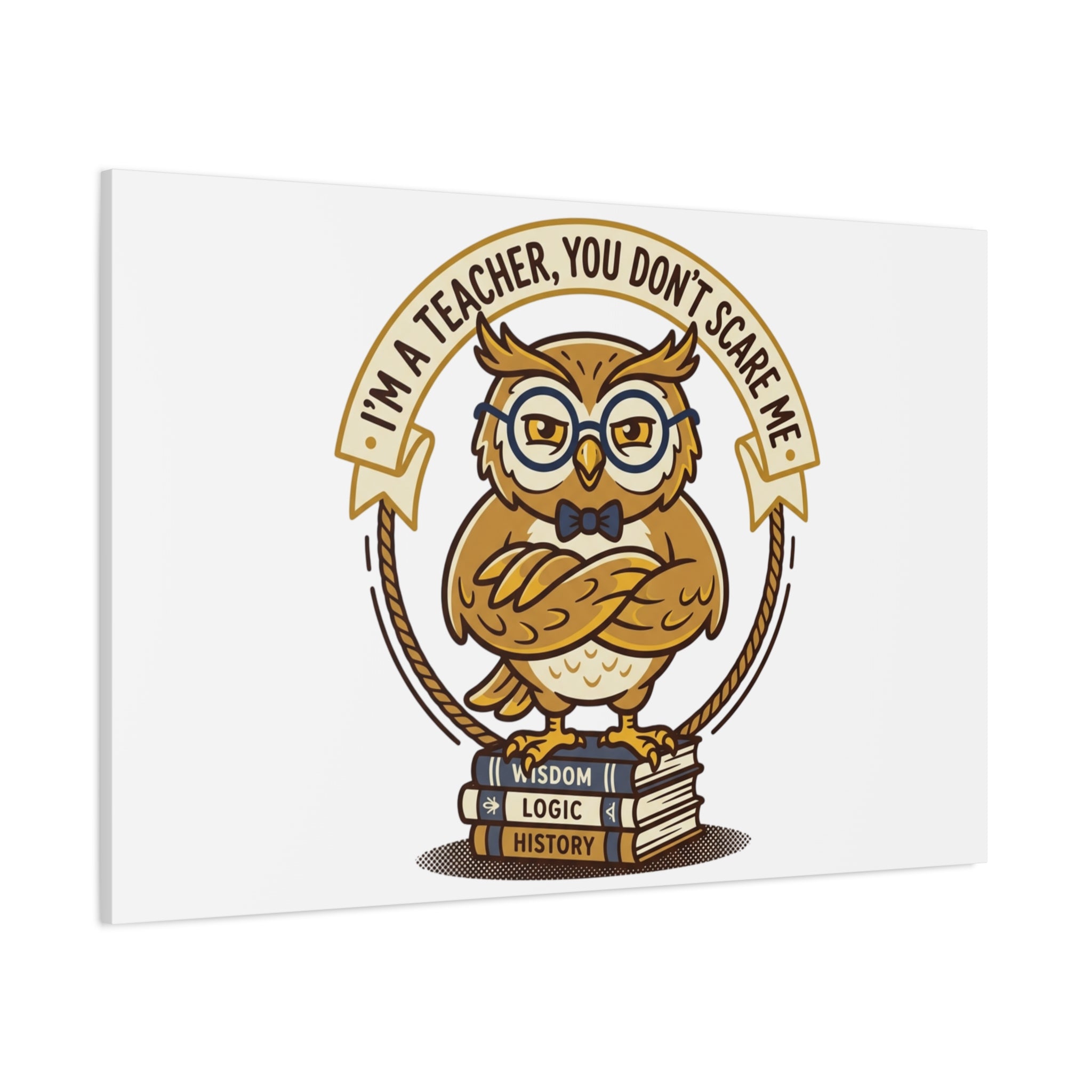 I'm a Teacher You Don't Scare Me Canvas | Teacher Appreciation Gifts, Teacher Life
