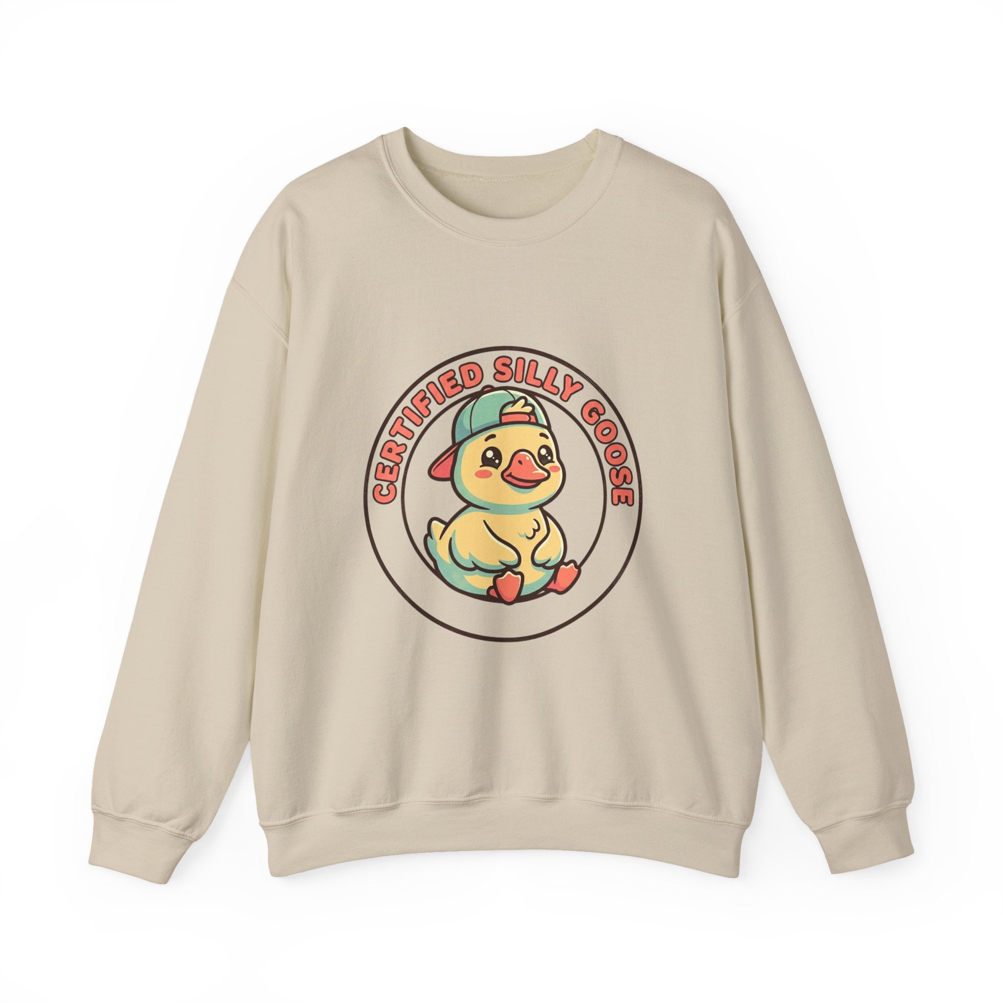 Certified Silly Goose Crewneck Sweatshirt | wholesome meme, cute animal pun