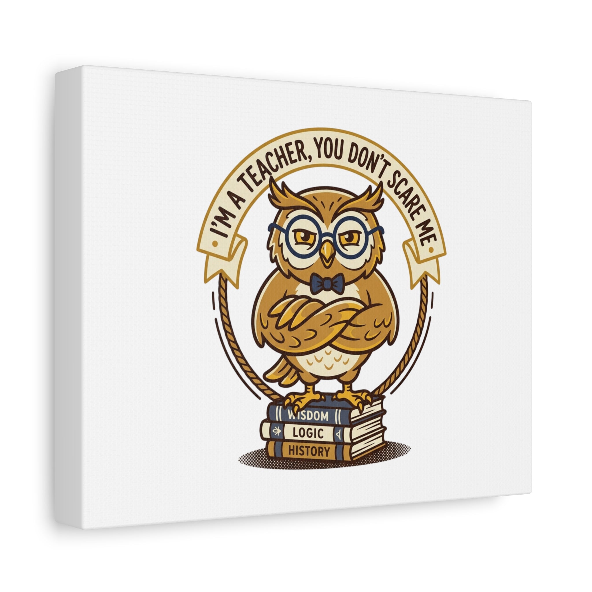 I'm a Teacher You Don't Scare Me Canvas | Teacher Appreciation Gifts, Teacher Life