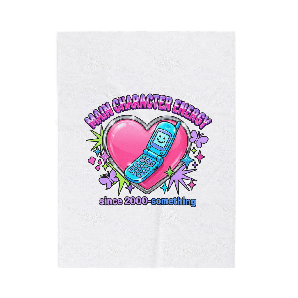 Main Character Energy Velveteen Plush Blanket | Y2K aesthetic, 2000s nostalgia