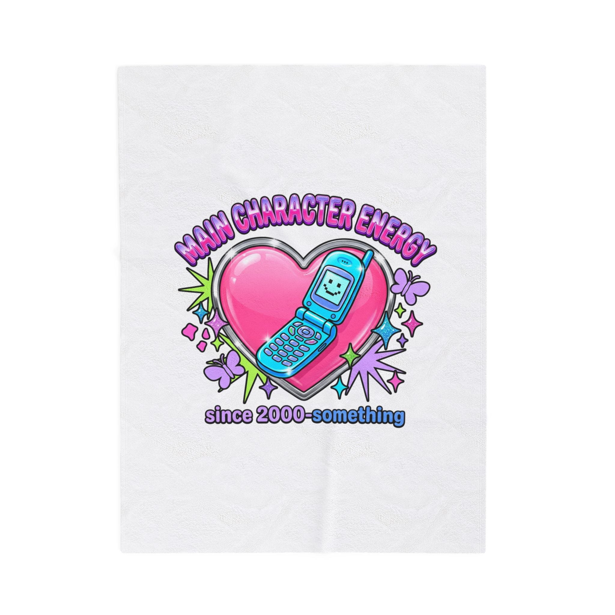 Main Character Energy Velveteen Plush Blanket | Y2K aesthetic, 2000s nostalgia