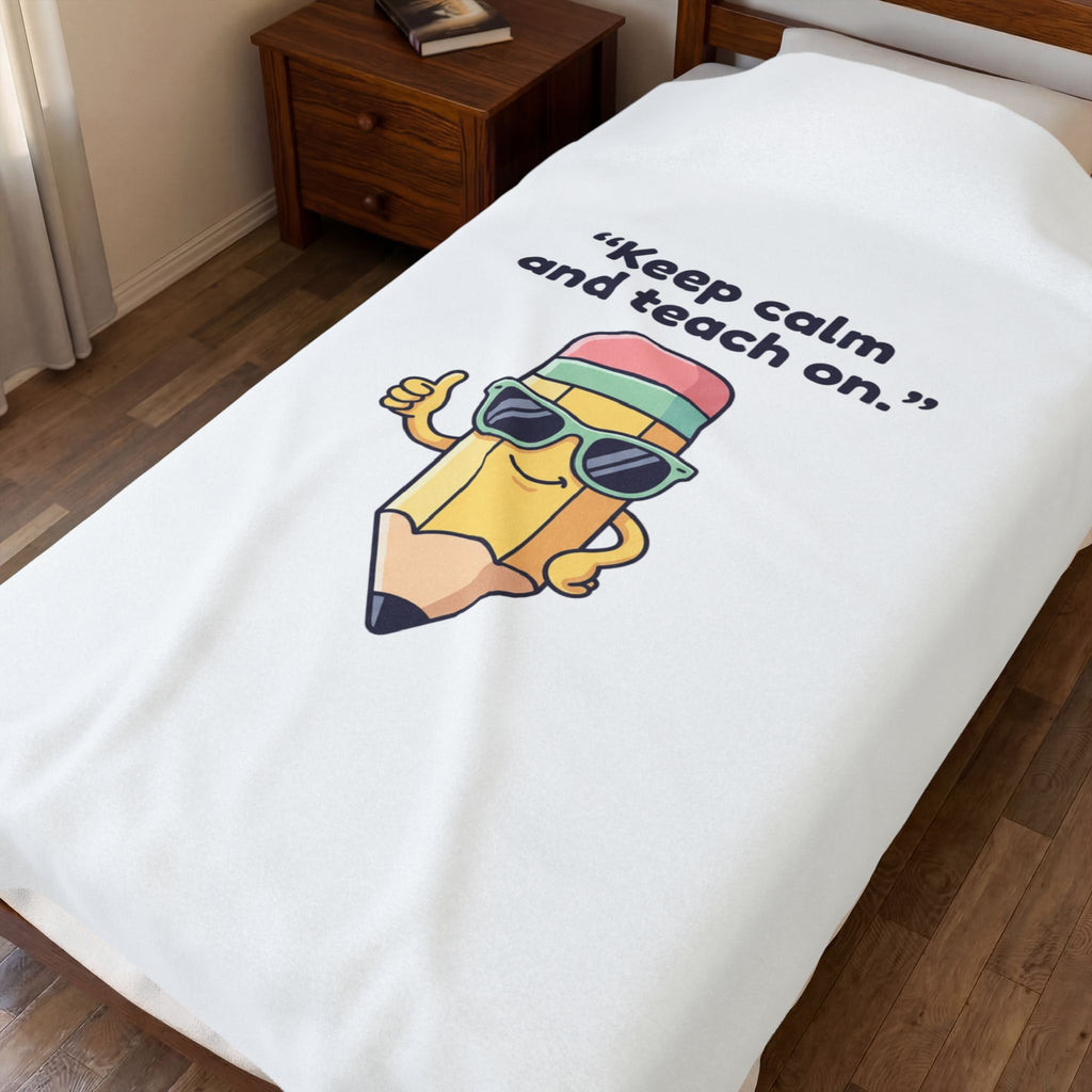 Keep Calm and Teach On Pencil Throw Blanket | Teacher Appreciation, Teacher Life
