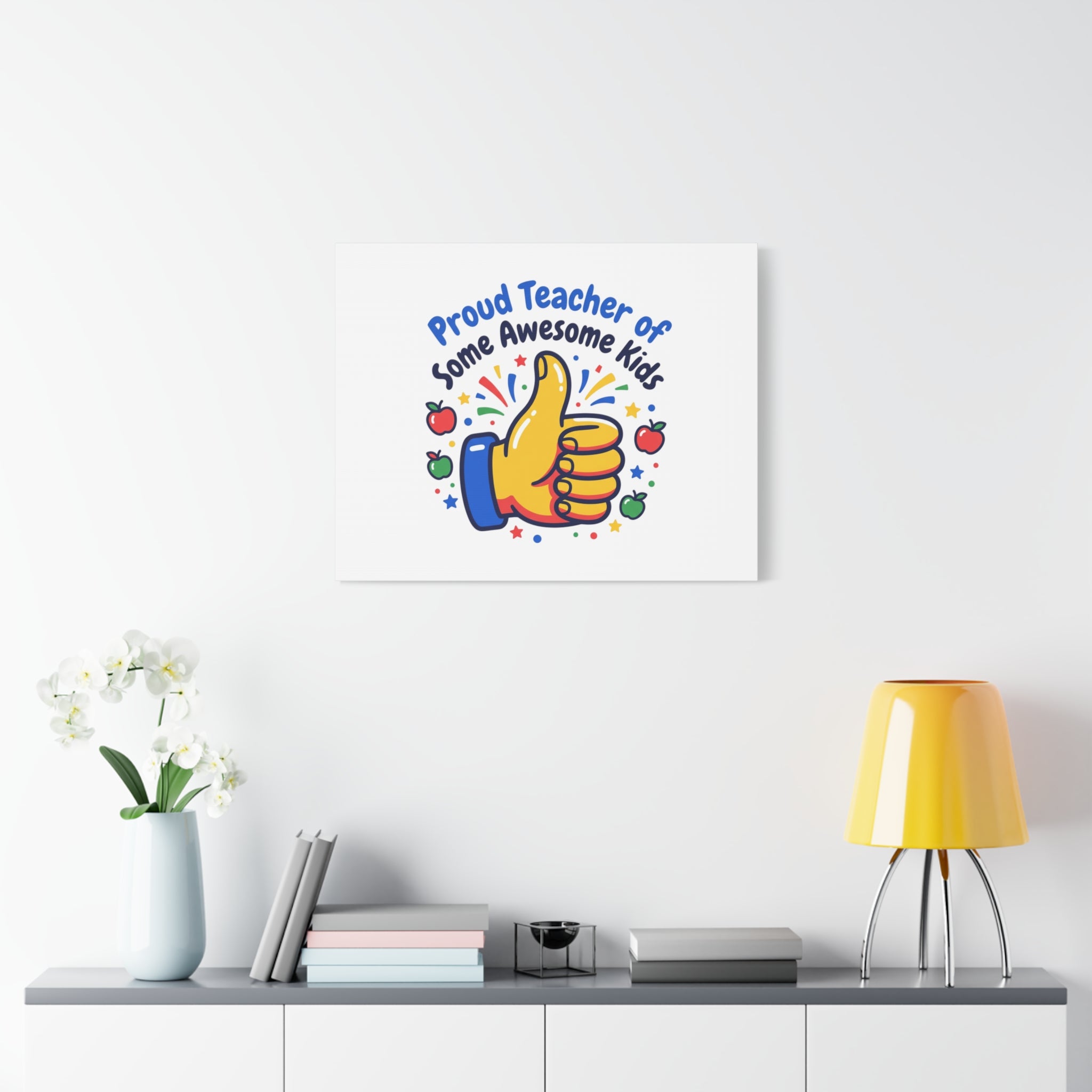 Proud Teacher of Some Awesome Kids Canvas, Teacher Appreciation Gifts | Teacher Life