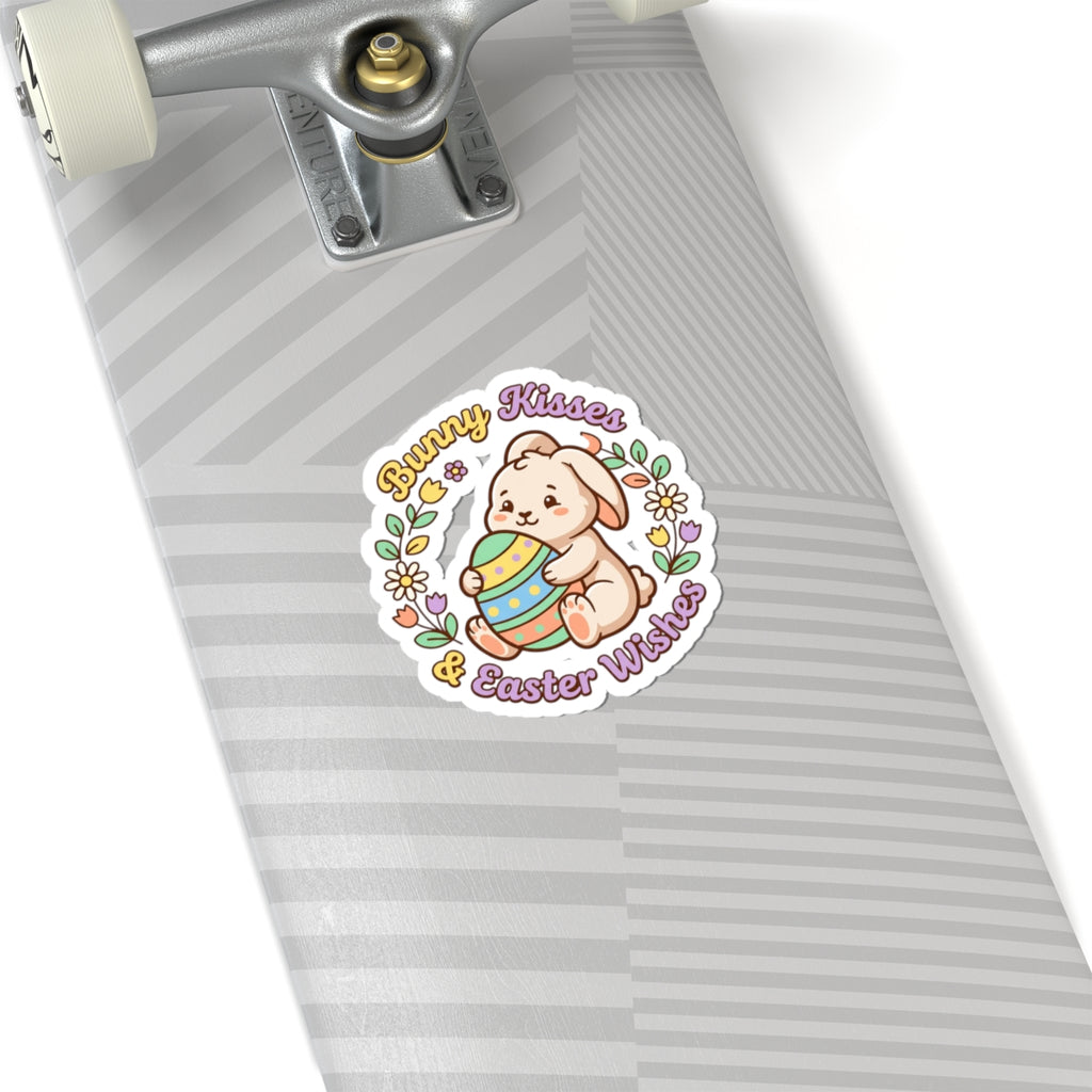 Bunny Kisses Easter Sticker | pastel spring, bunny aesthetic