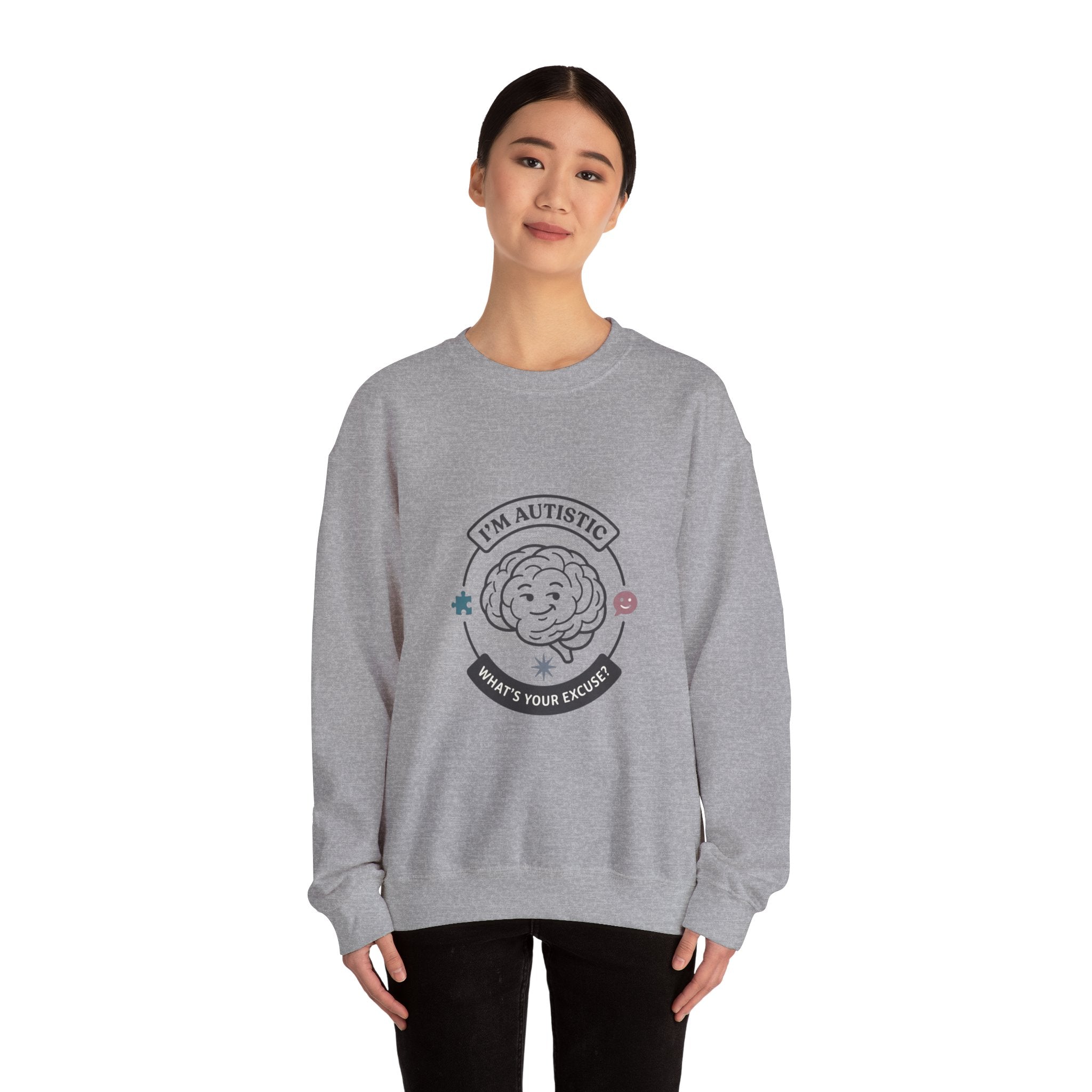 I'm Autistic Crewneck Sweatshirt | Autism Acceptance, Autistic Pride