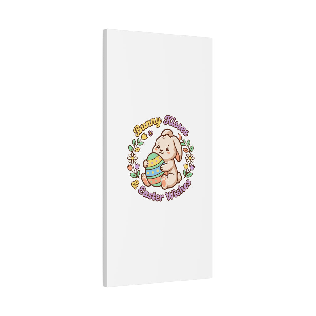 Bunny Kisses Easter Wishes Canvas | Easter Bunny Aesthetic, Pastel Spring