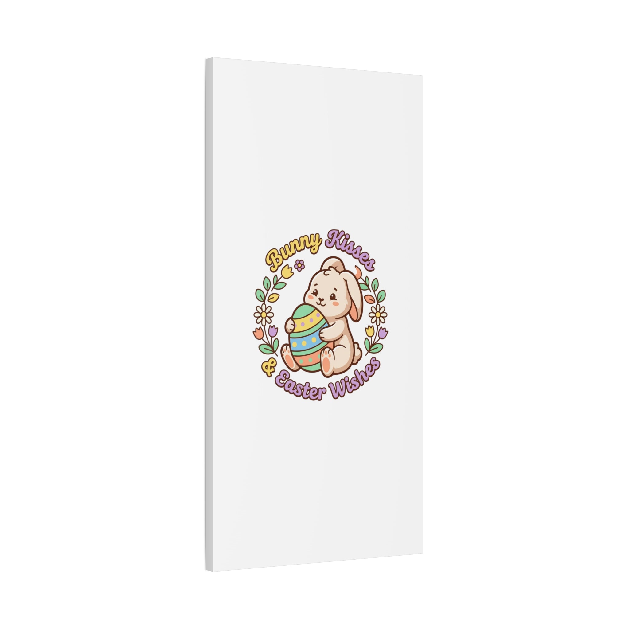 Bunny Kisses Easter Wishes Canvas | Easter Bunny Aesthetic, Pastel Spring