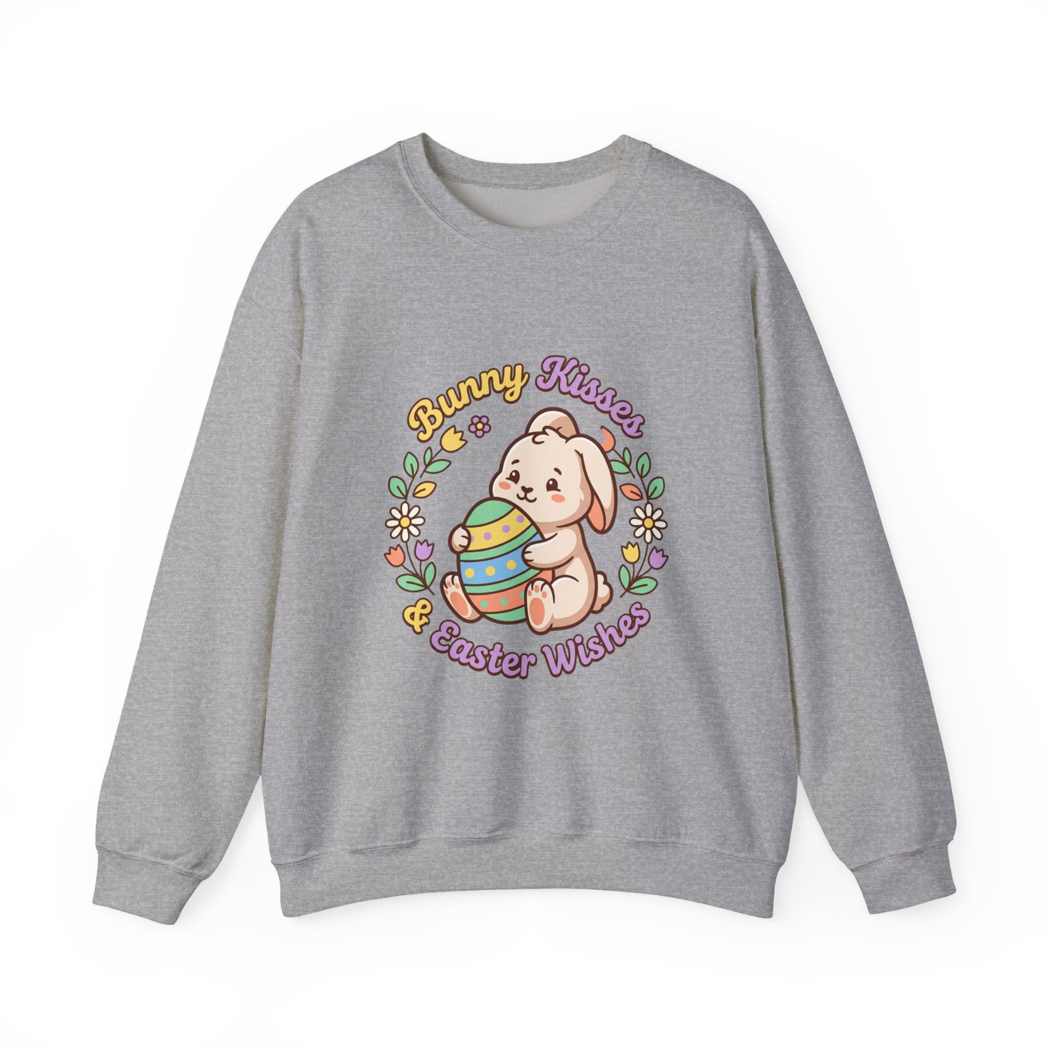 Bunny Kisses Easter Sweatshirt | pastel spring, vintage Easter cottagecore