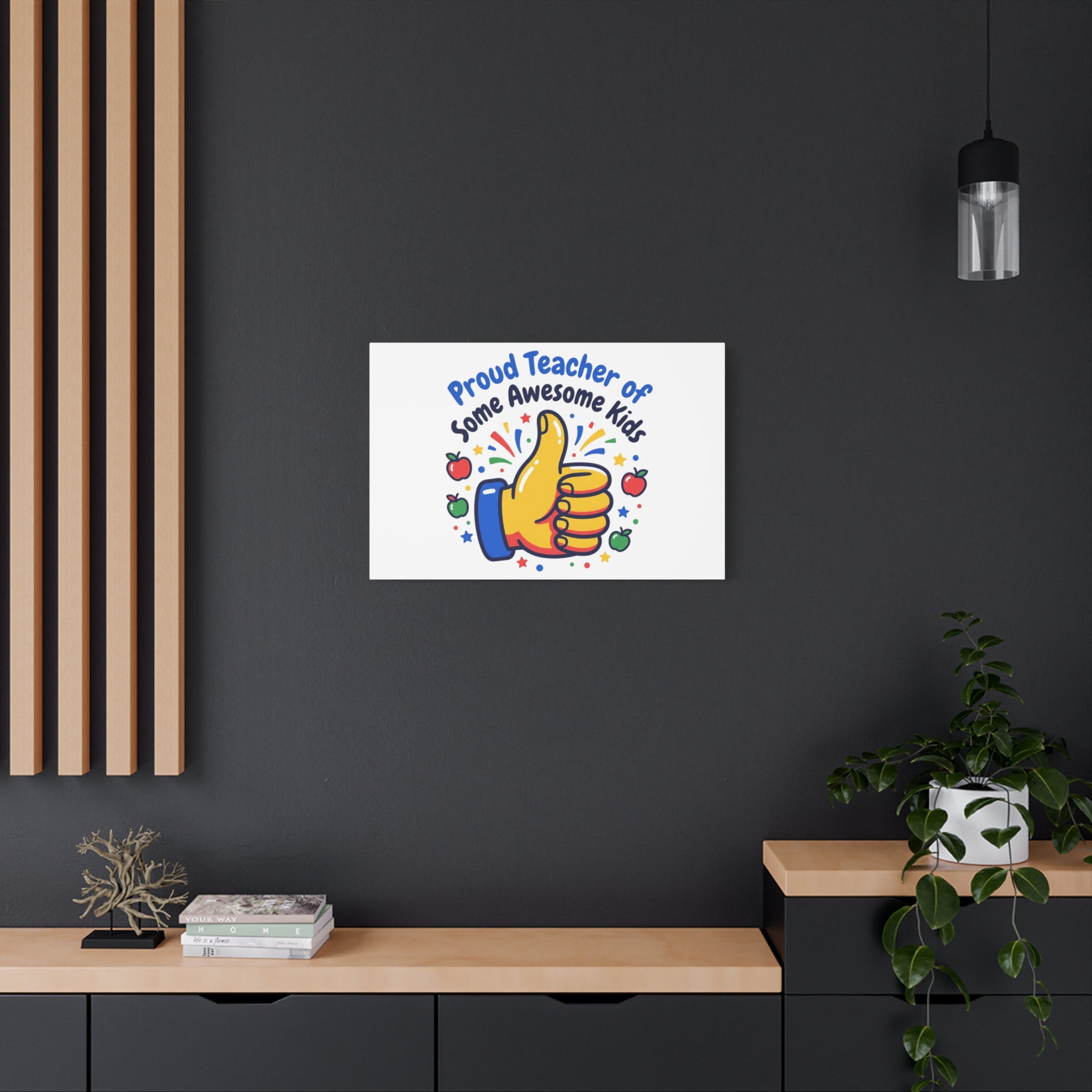Proud Teacher of Some Awesome Kids Canvas, Teacher Appreciation Gifts | Teacher Life