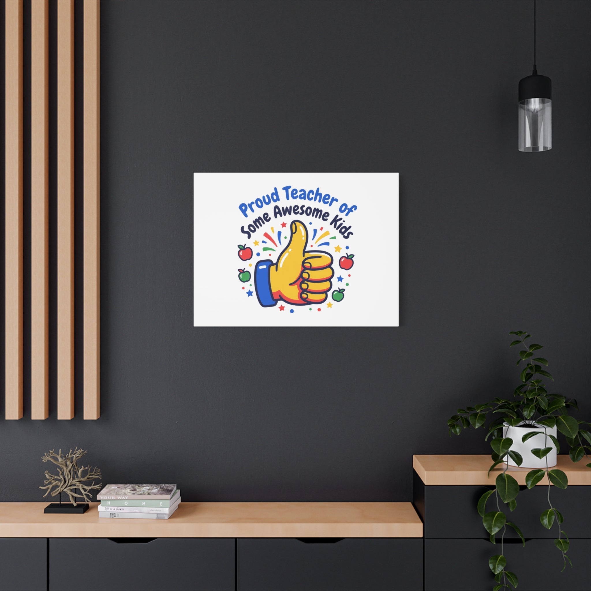 Proud Teacher of Some Awesome Kids Canvas, Teacher Appreciation Gifts | Teacher Life