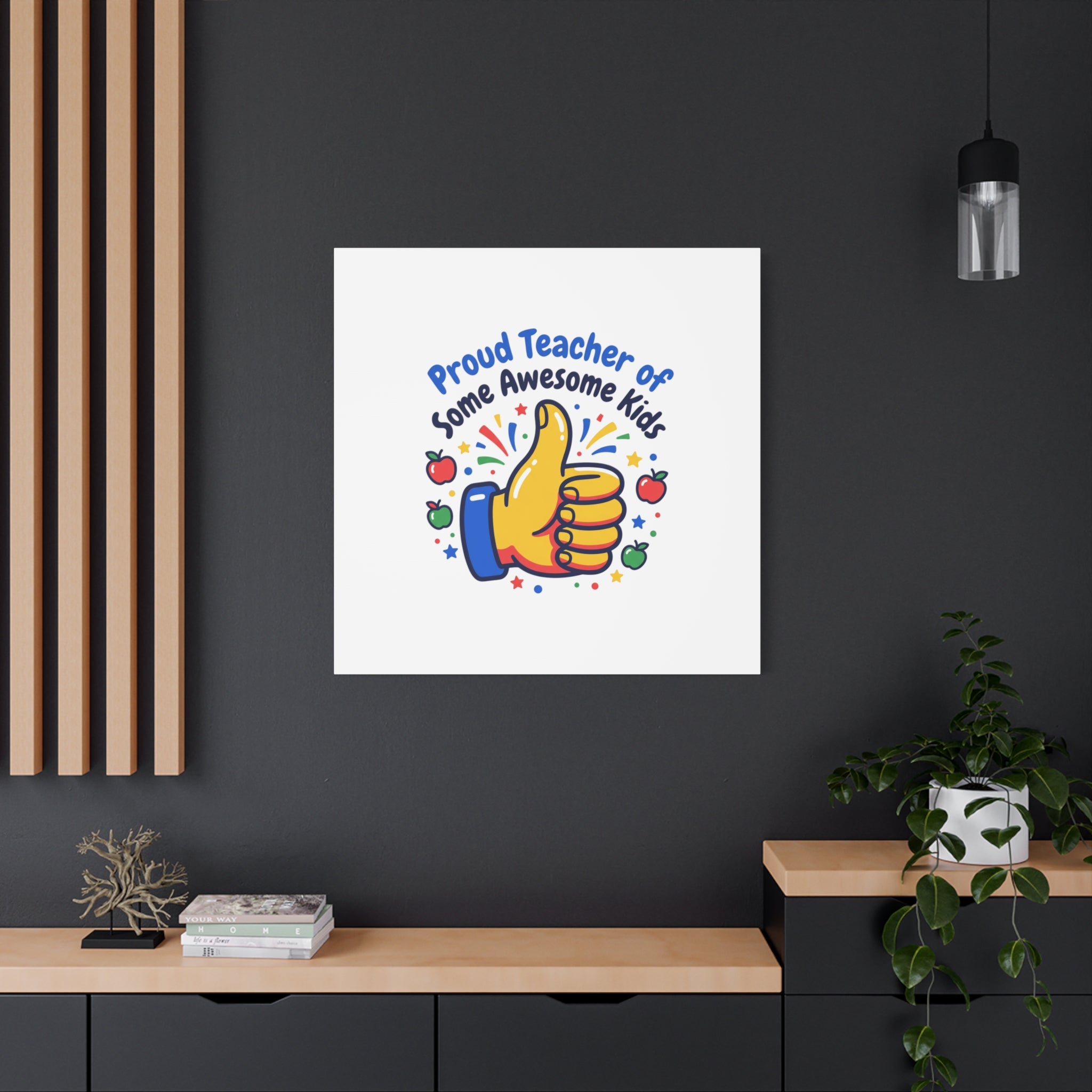 Proud Teacher of Some Awesome Kids Canvas, Teacher Appreciation Gifts | Teacher Life