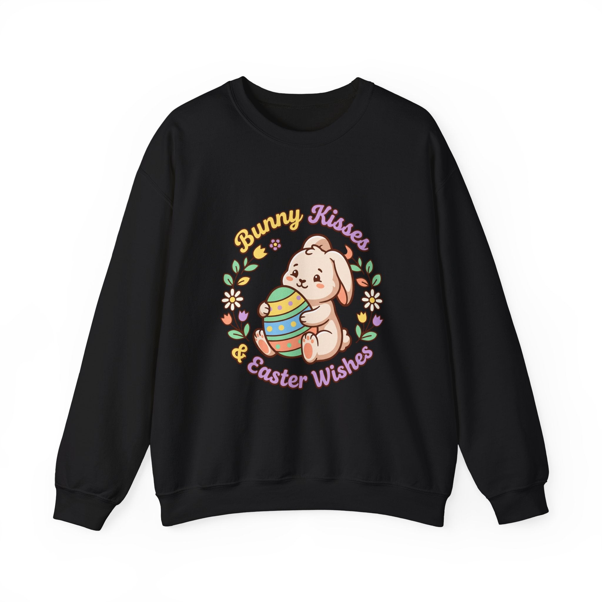 Bunny Kisses Easter Sweatshirt | pastel spring, vintage Easter cottagecore