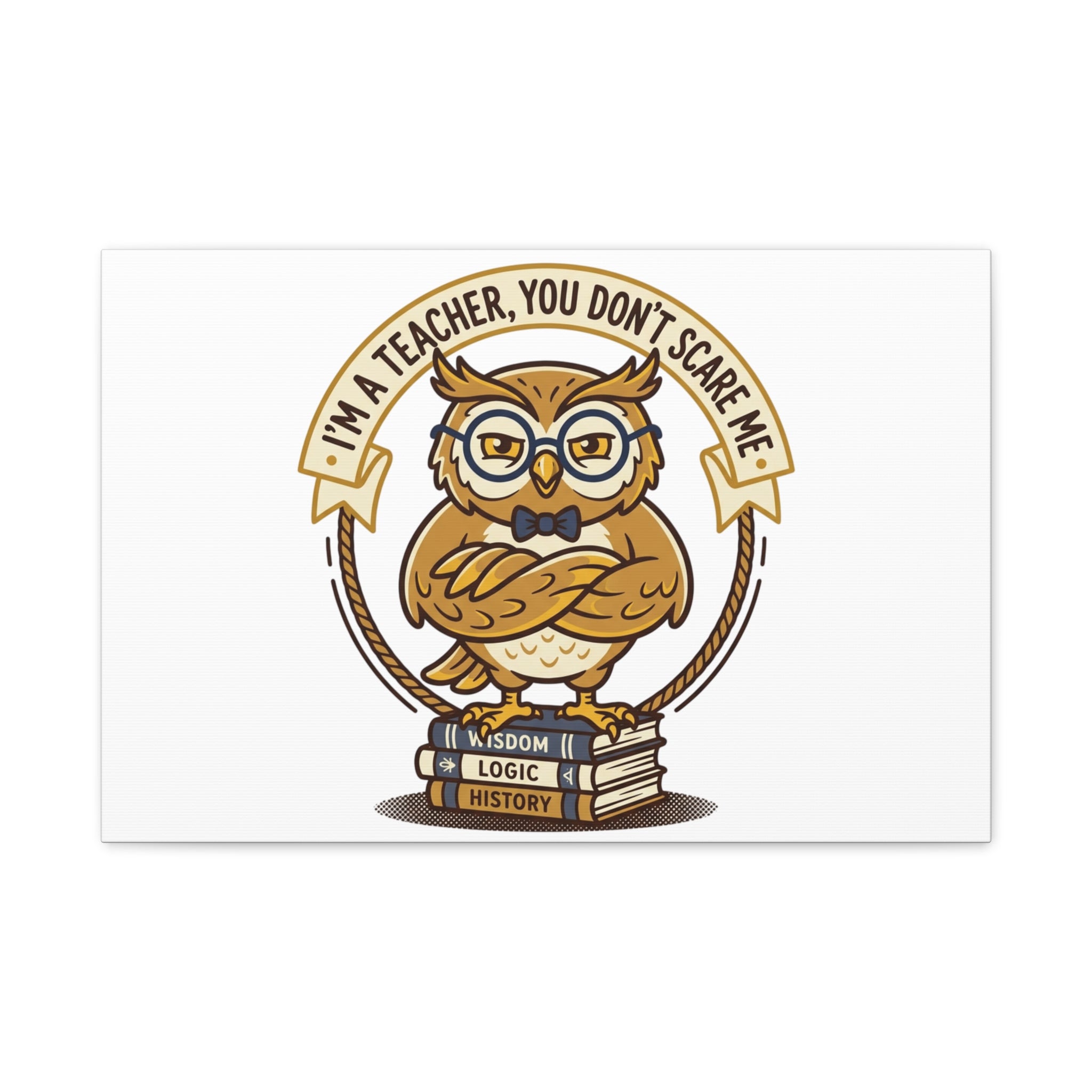 I'm a Teacher You Don't Scare Me Canvas | Teacher Appreciation Gifts, Teacher Life