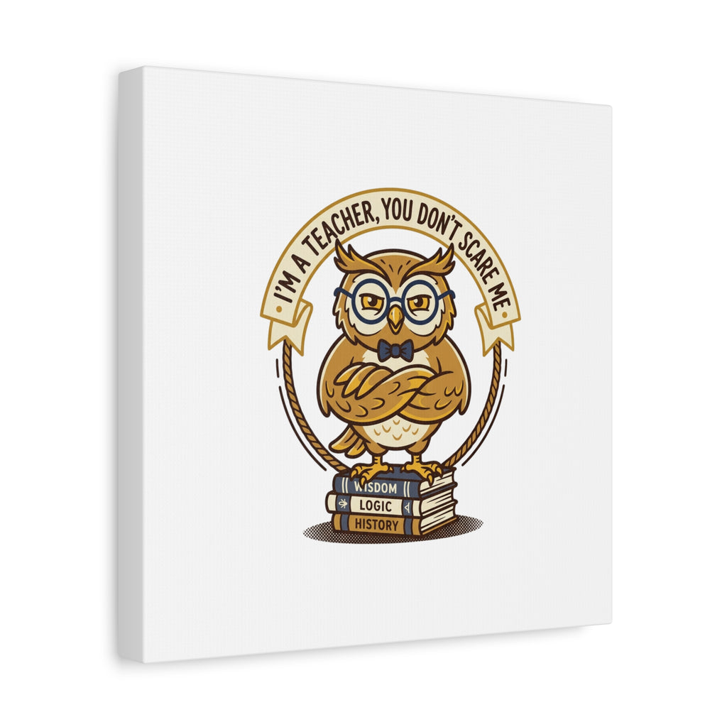 I'm a Teacher You Don't Scare Me Canvas | Teacher Appreciation Gifts, Teacher Life