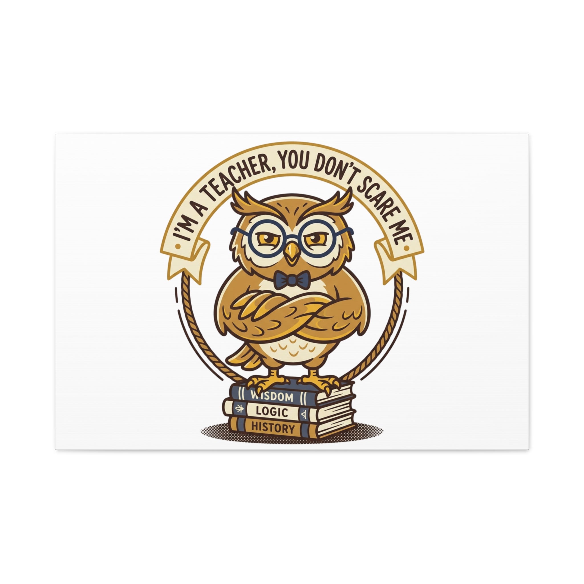 I'm a Teacher You Don't Scare Me Canvas | Teacher Appreciation Gifts, Teacher Life