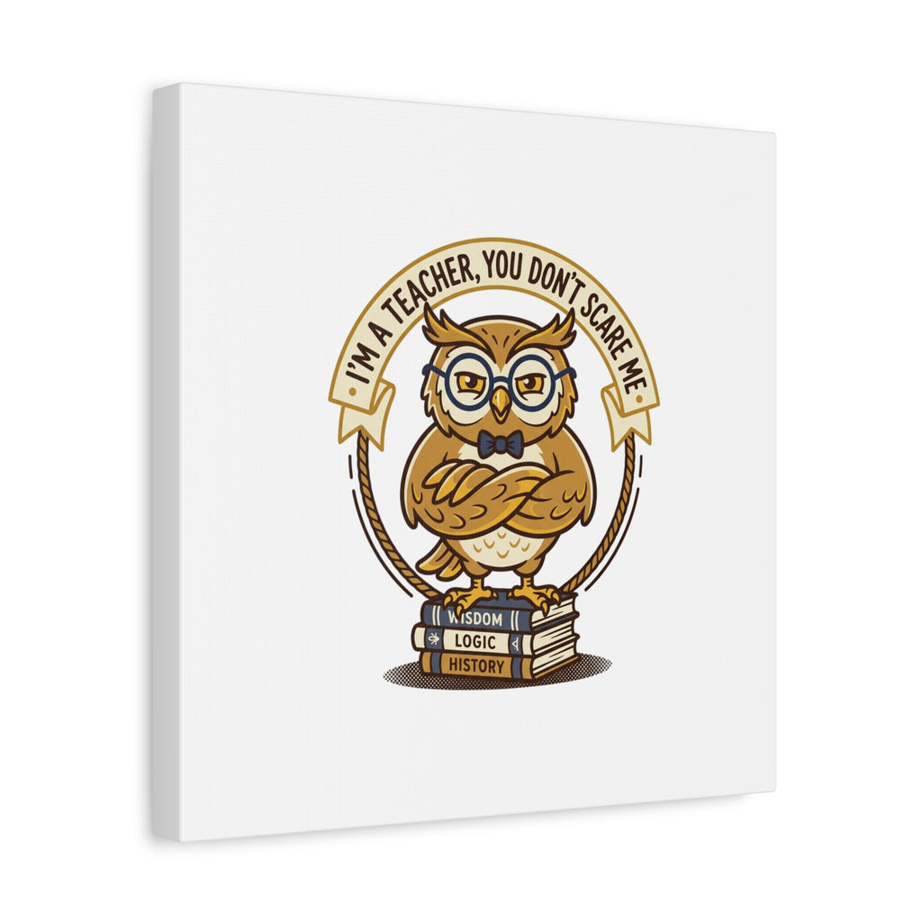 I'm a Teacher You Don't Scare Me Canvas | Teacher Appreciation Gifts, Teacher Life