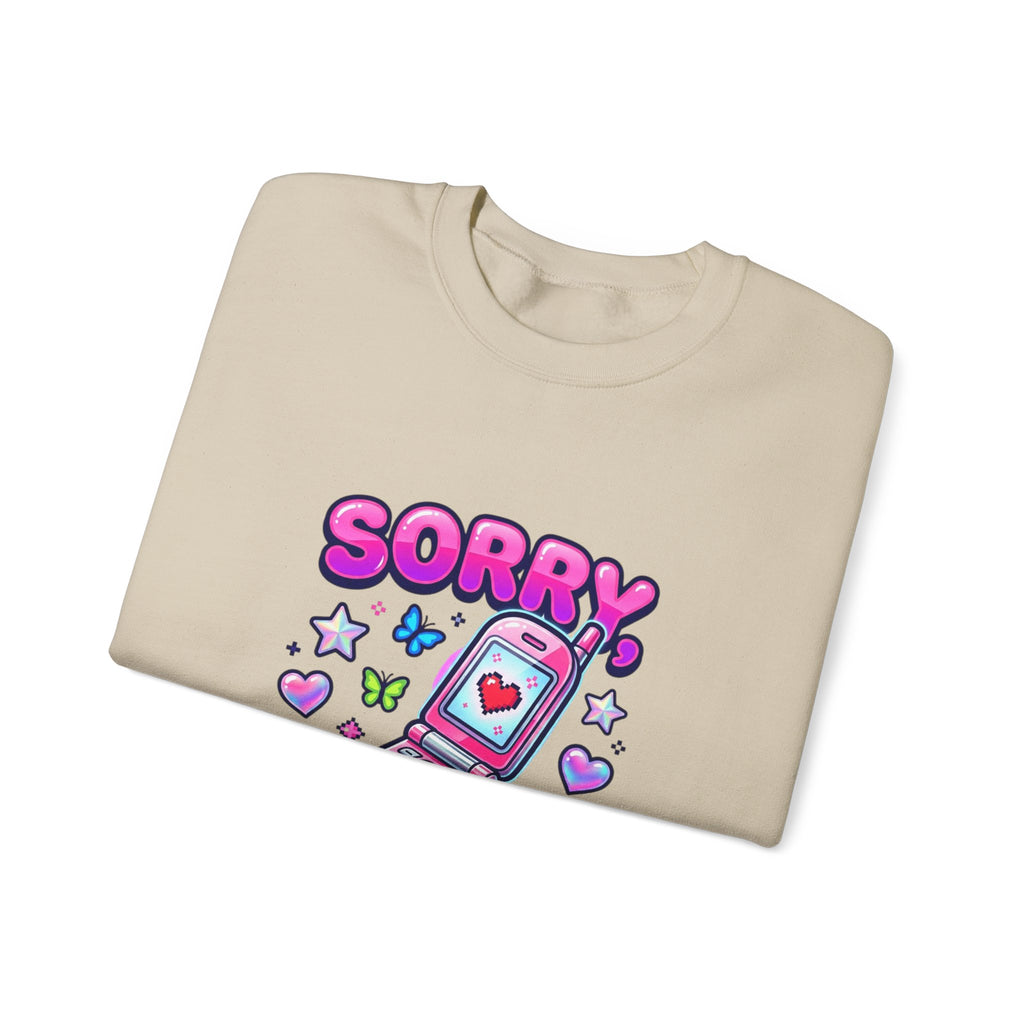 Sorry I'm the Upgrade Sweatshirt | Y2K aesthetic, retro phone graphic