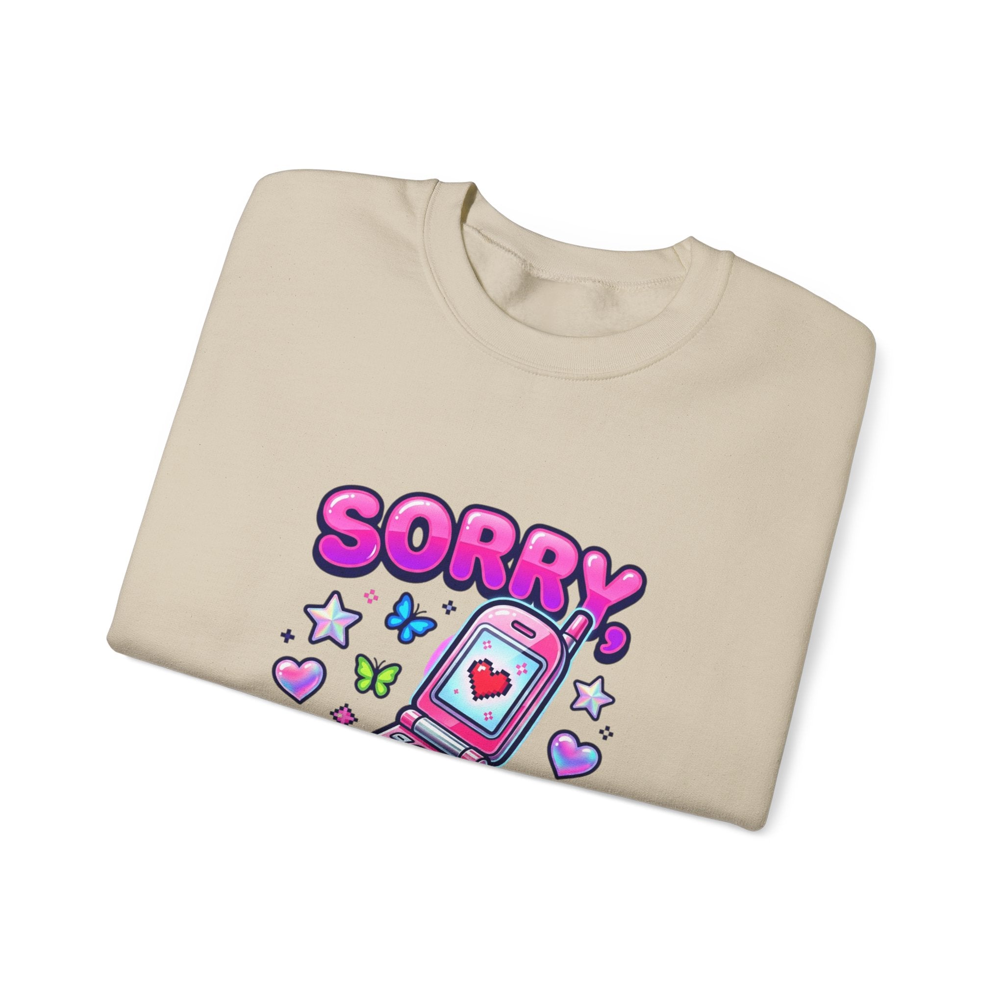 Sorry I'm the Upgrade Sweatshirt | Y2K aesthetic, retro phone graphic