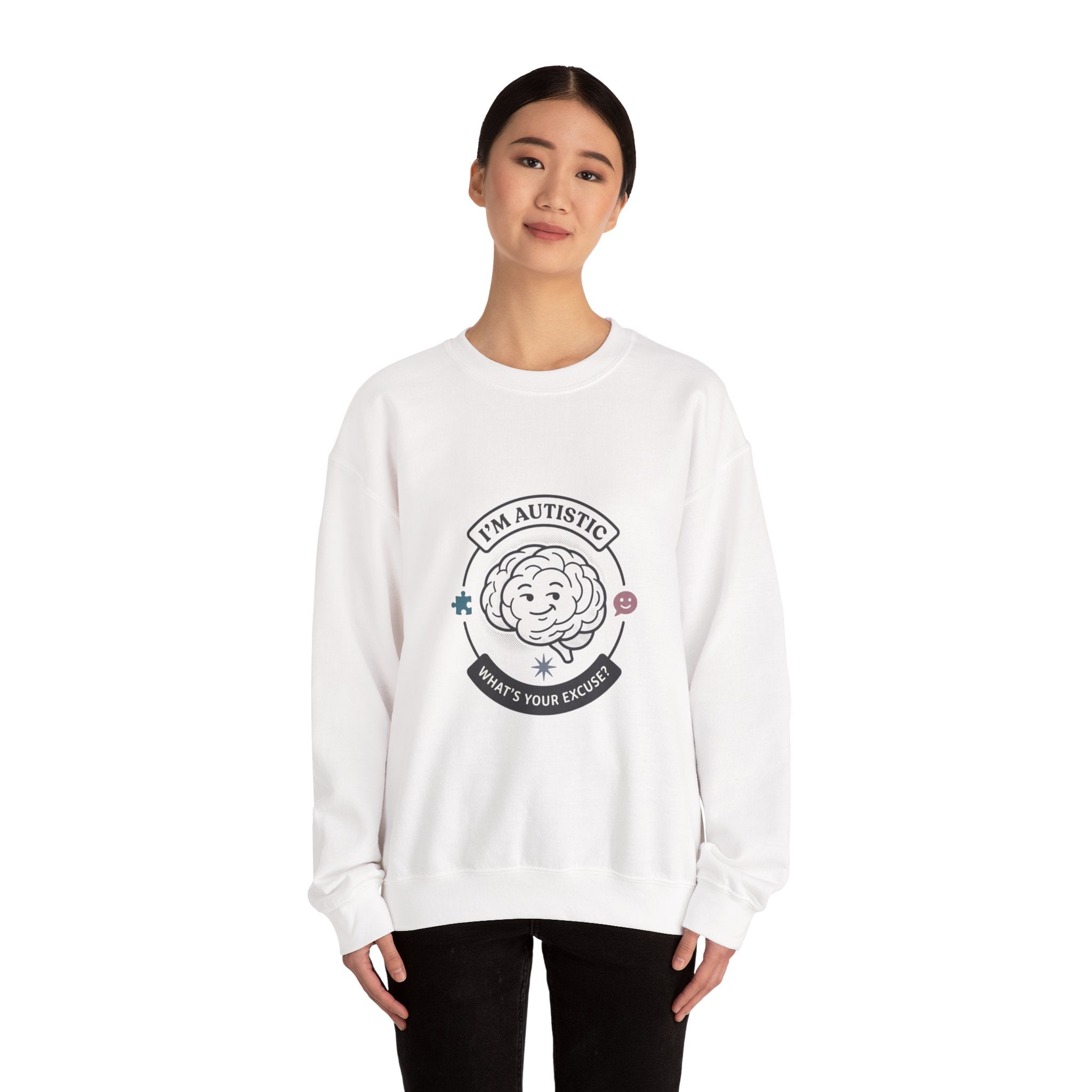 I'm Autistic Crewneck Sweatshirt | Autism Acceptance, Autistic Pride