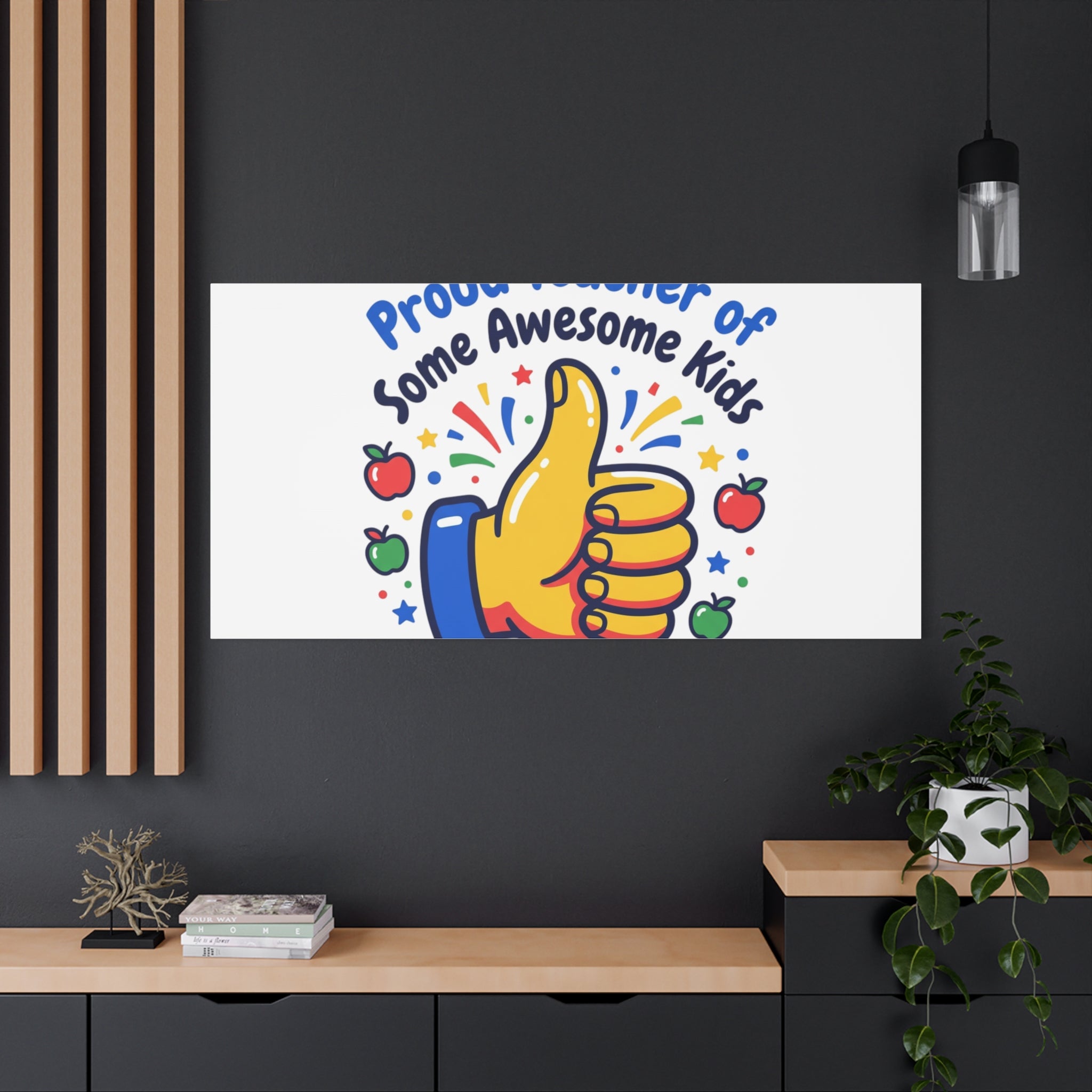 Proud Teacher of Some Awesome Kids Canvas, Teacher Appreciation Gifts | Teacher Life