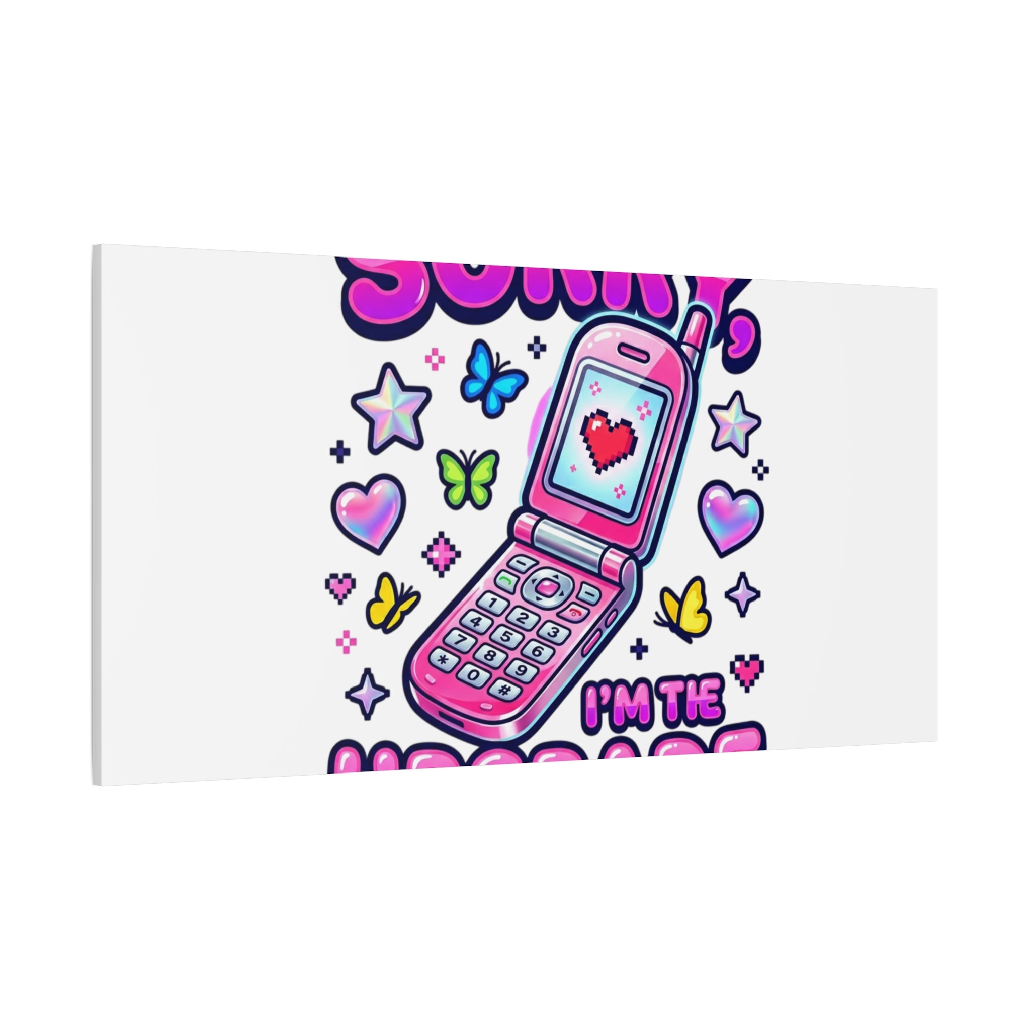 Sorry I'm the Upgrade Canvas | Y2K Aesthetic, 2000s Retro