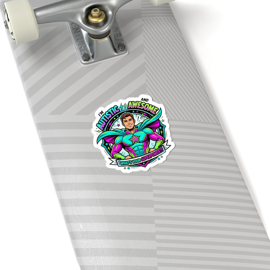 Autistic and Awesome Sticker | neurodiversity, autistic pride, decal