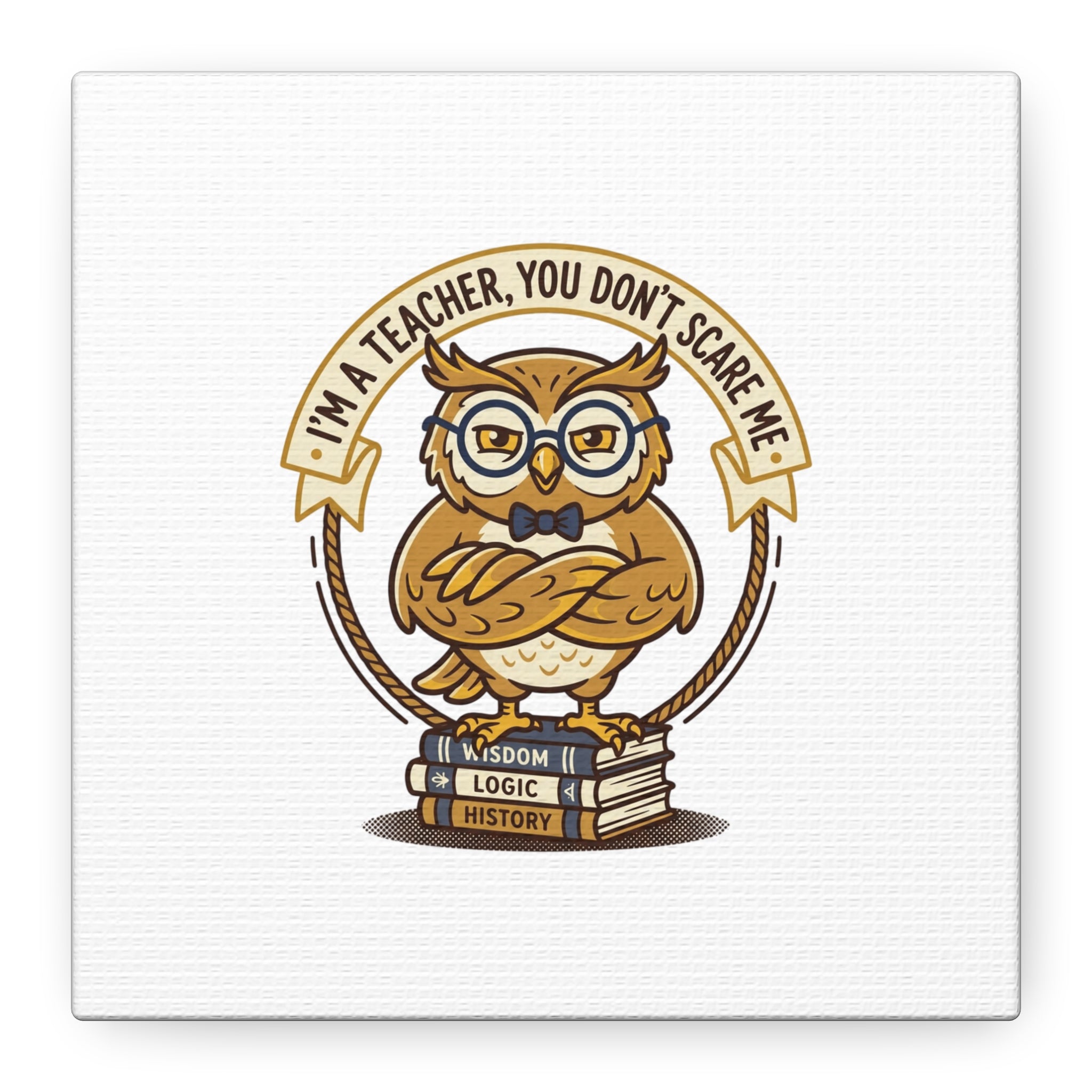 I'm a Teacher You Don't Scare Me Canvas | Teacher Appreciation Gifts, Teacher Life
