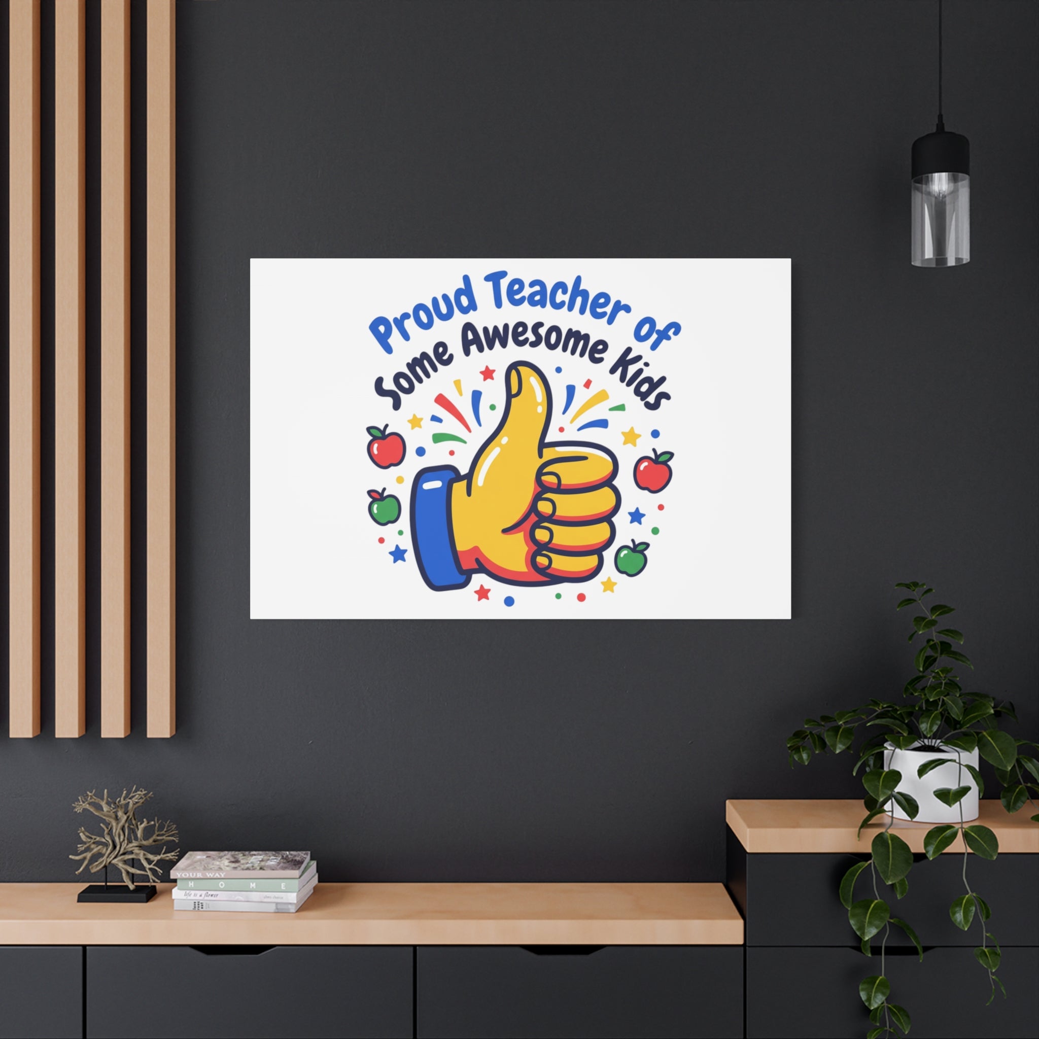 Proud Teacher of Some Awesome Kids Canvas, Teacher Appreciation Gifts | Teacher Life