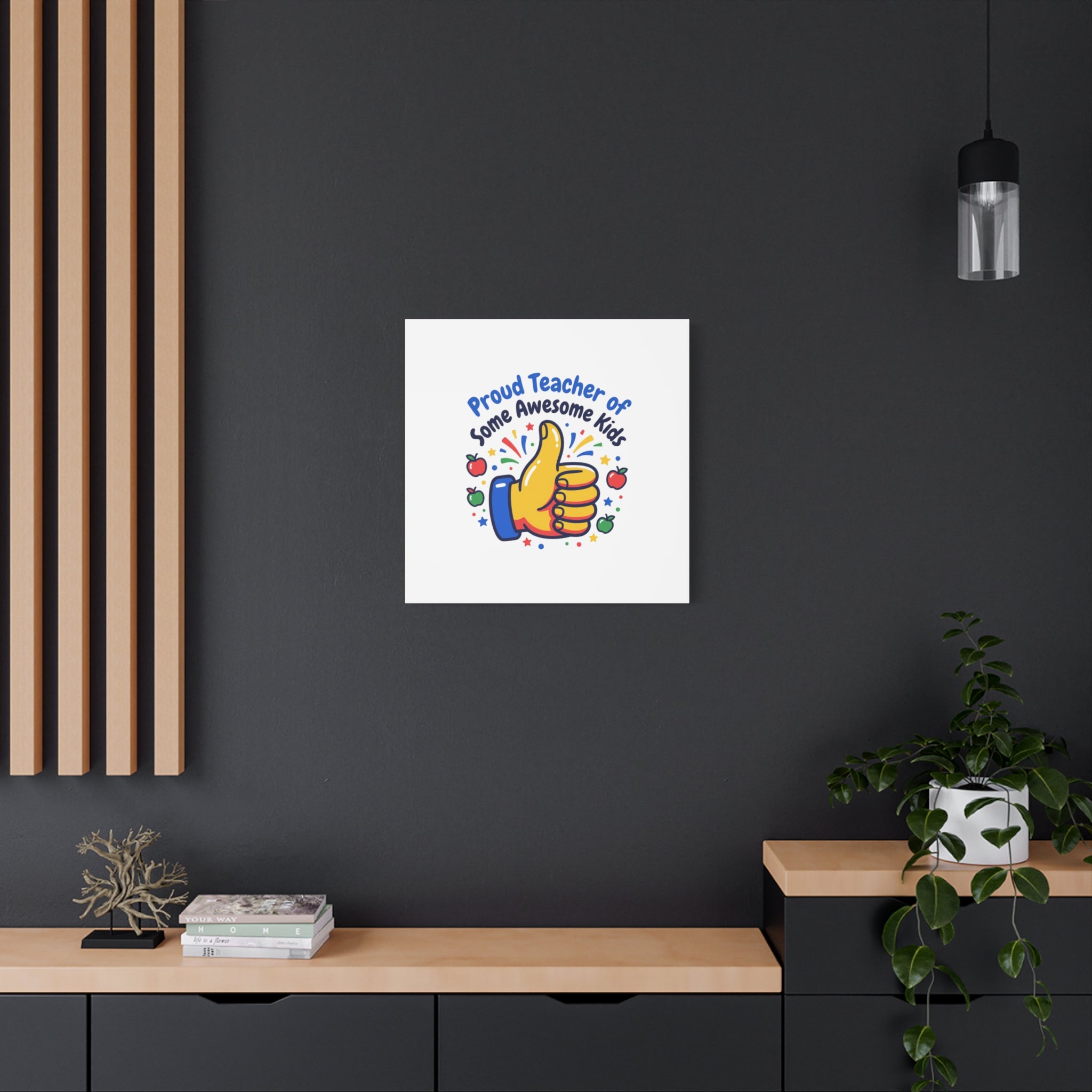 Proud Teacher of Some Awesome Kids Canvas, Teacher Appreciation Gifts | Teacher Life