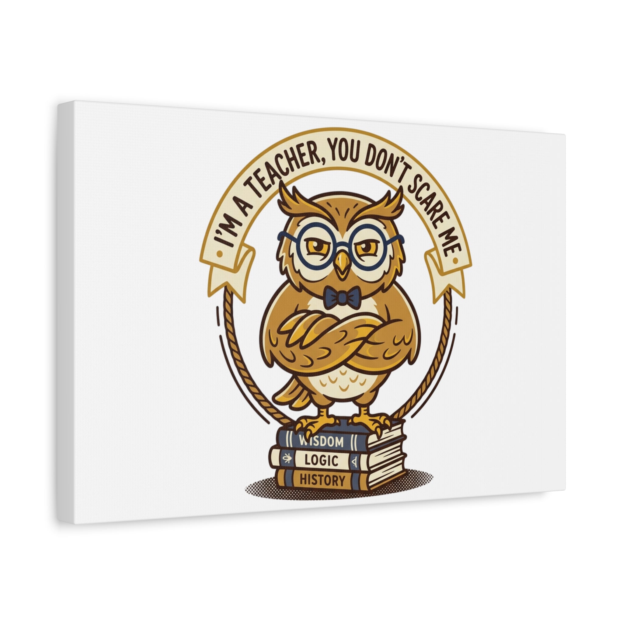 I'm a Teacher You Don't Scare Me Canvas | Teacher Appreciation Gifts, Teacher Life