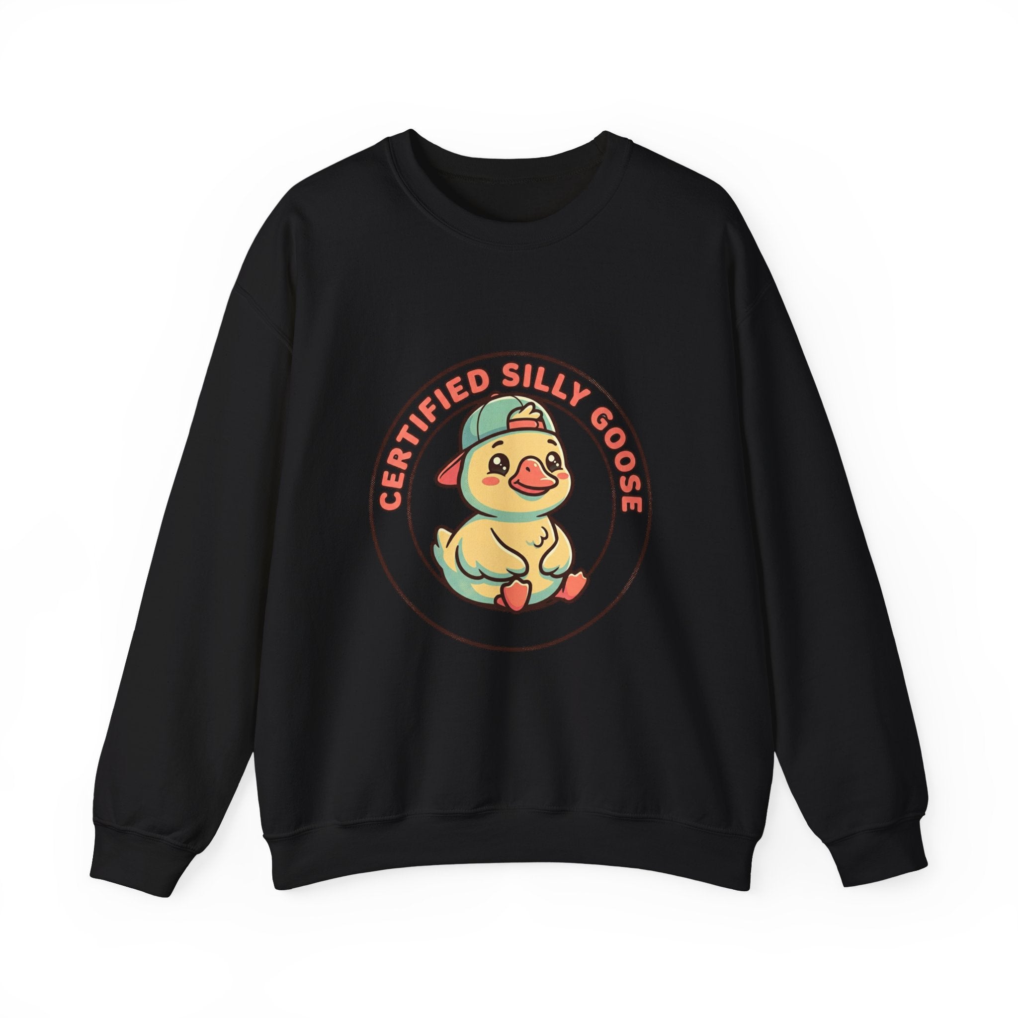 Certified Silly Goose Crewneck Sweatshirt | wholesome meme, cute animal pun