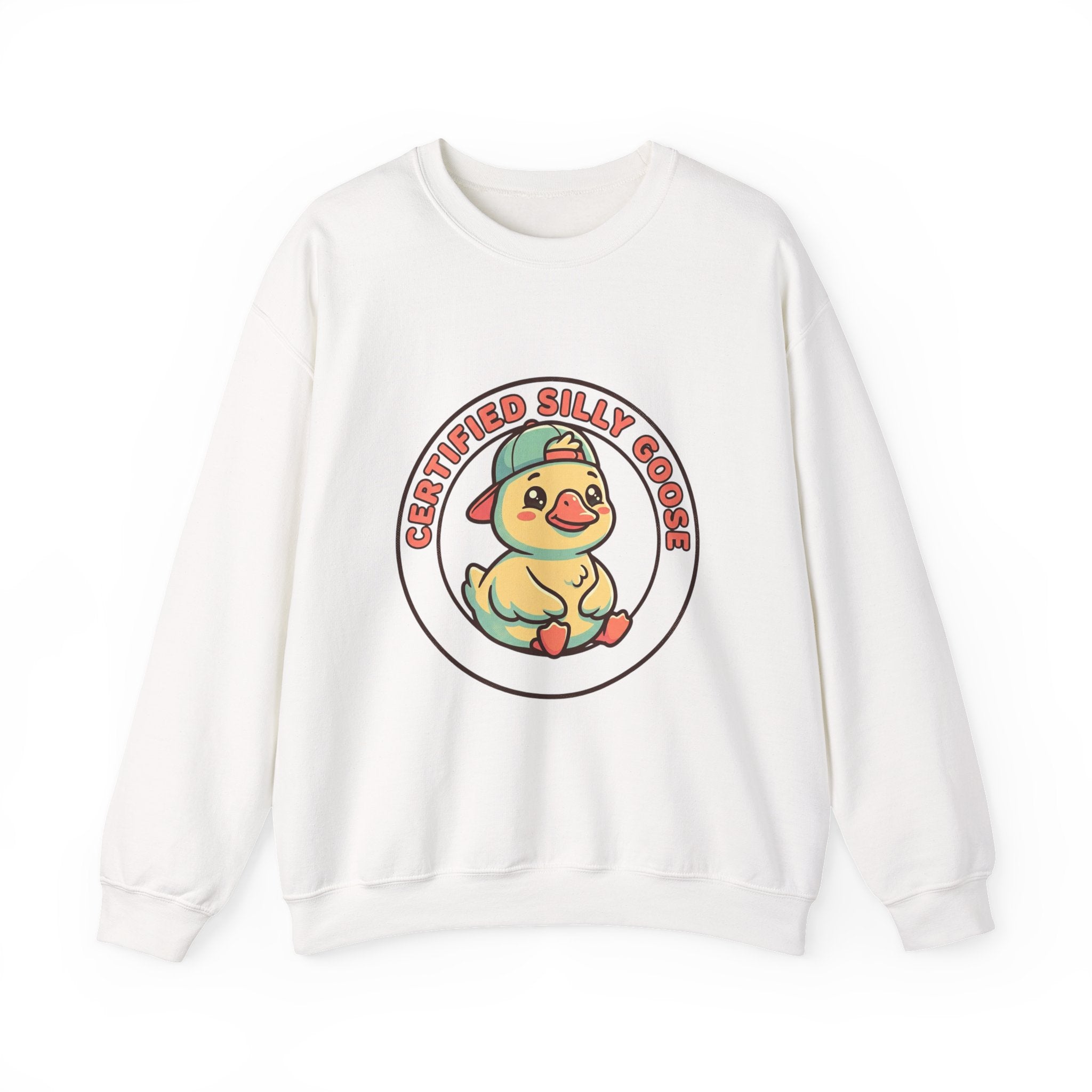 Certified Silly Goose Crewneck Sweatshirt | wholesome meme, cute animal pun