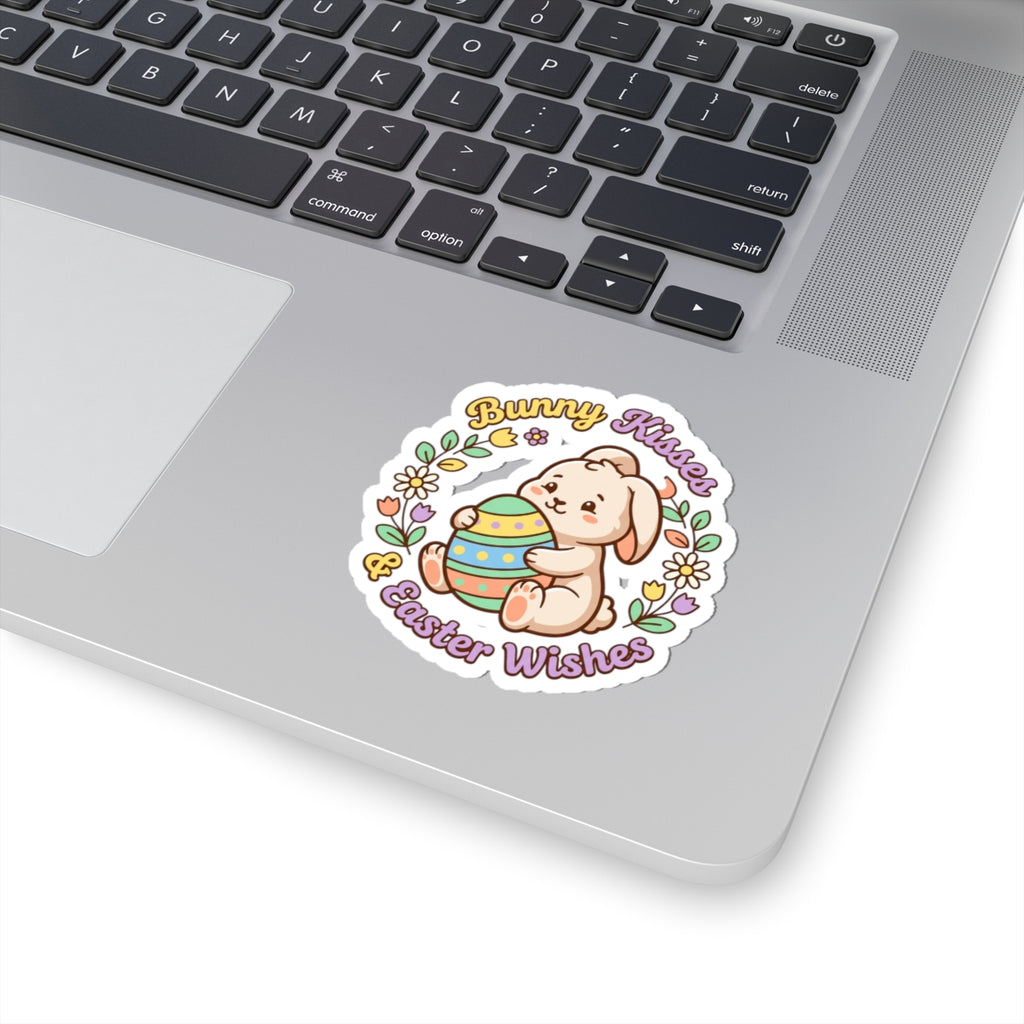 Bunny Kisses Easter Sticker | pastel spring, bunny aesthetic