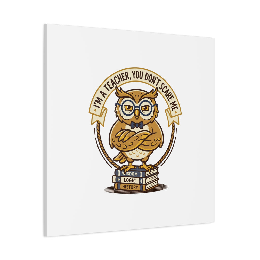 I'm a Teacher You Don't Scare Me Canvas | Teacher Appreciation Gifts, Teacher Life