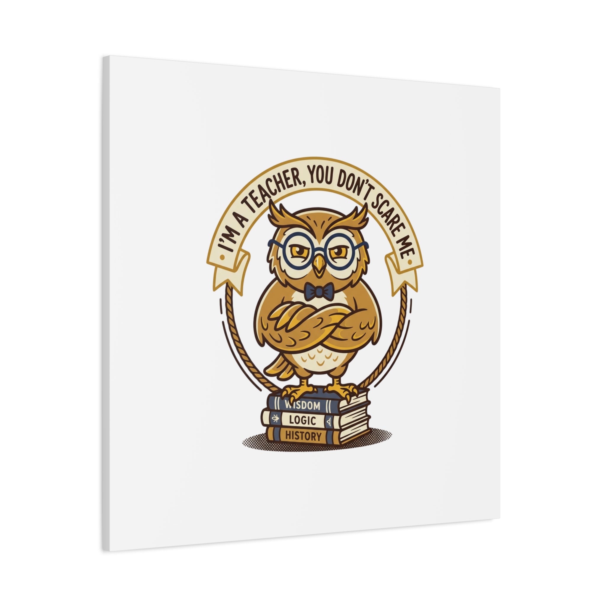 I'm a Teacher You Don't Scare Me Canvas | Teacher Appreciation Gifts, Teacher Life