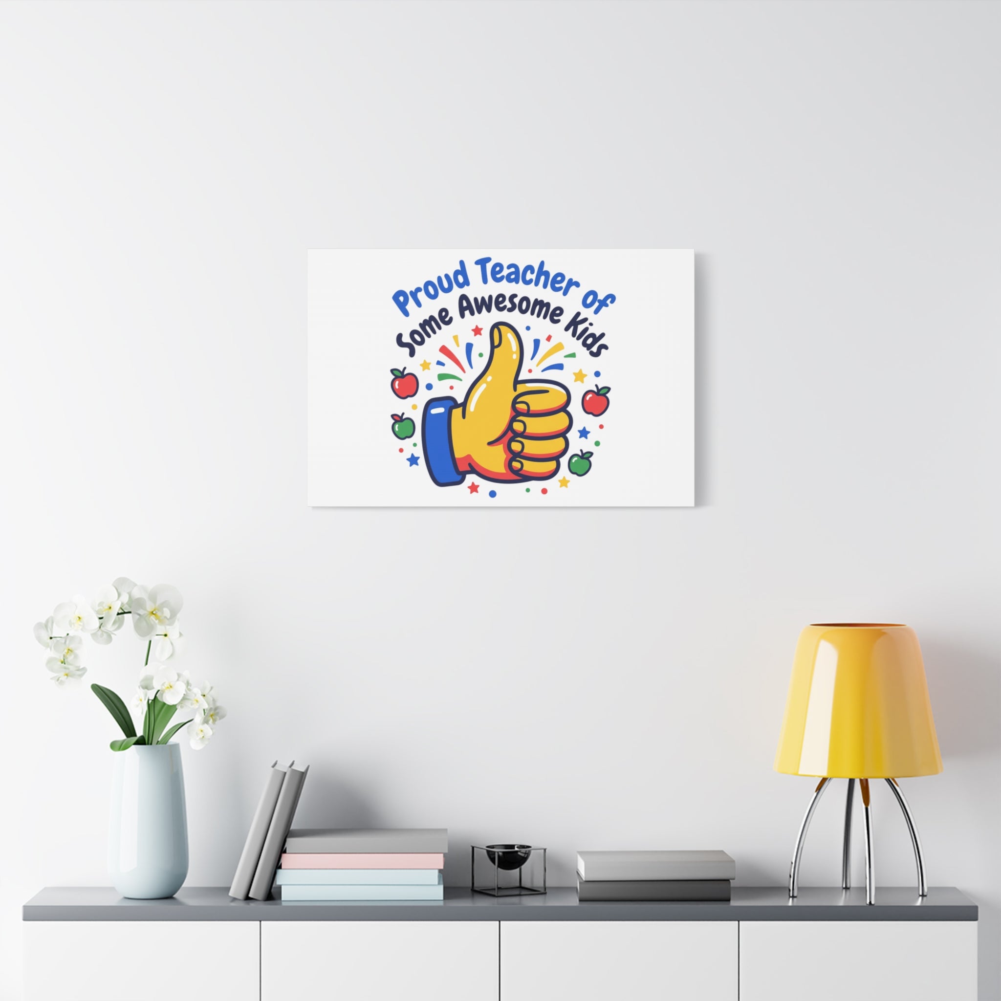 Proud Teacher of Some Awesome Kids Canvas, Teacher Appreciation Gifts | Teacher Life