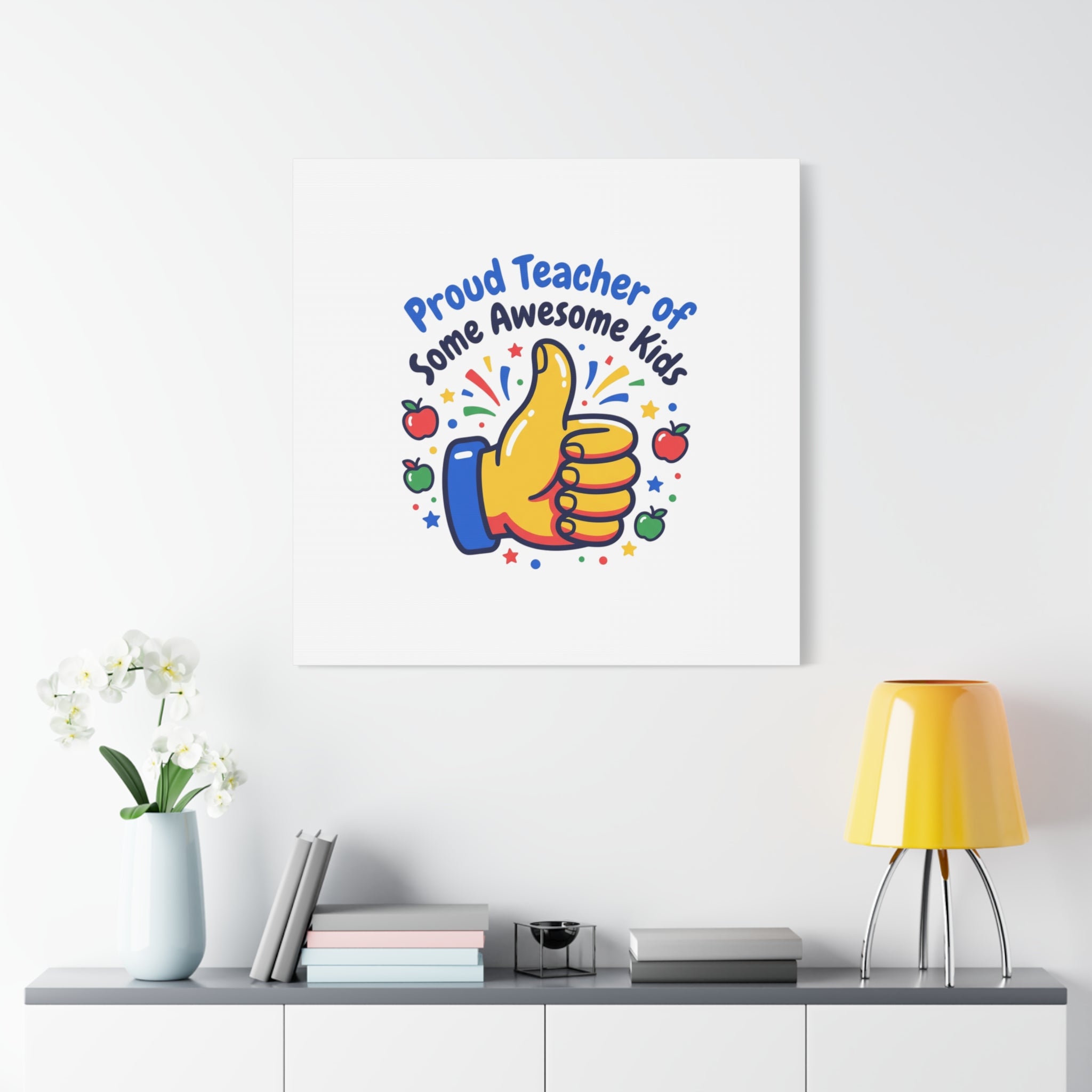 Proud Teacher of Some Awesome Kids Canvas, Teacher Appreciation Gifts | Teacher Life