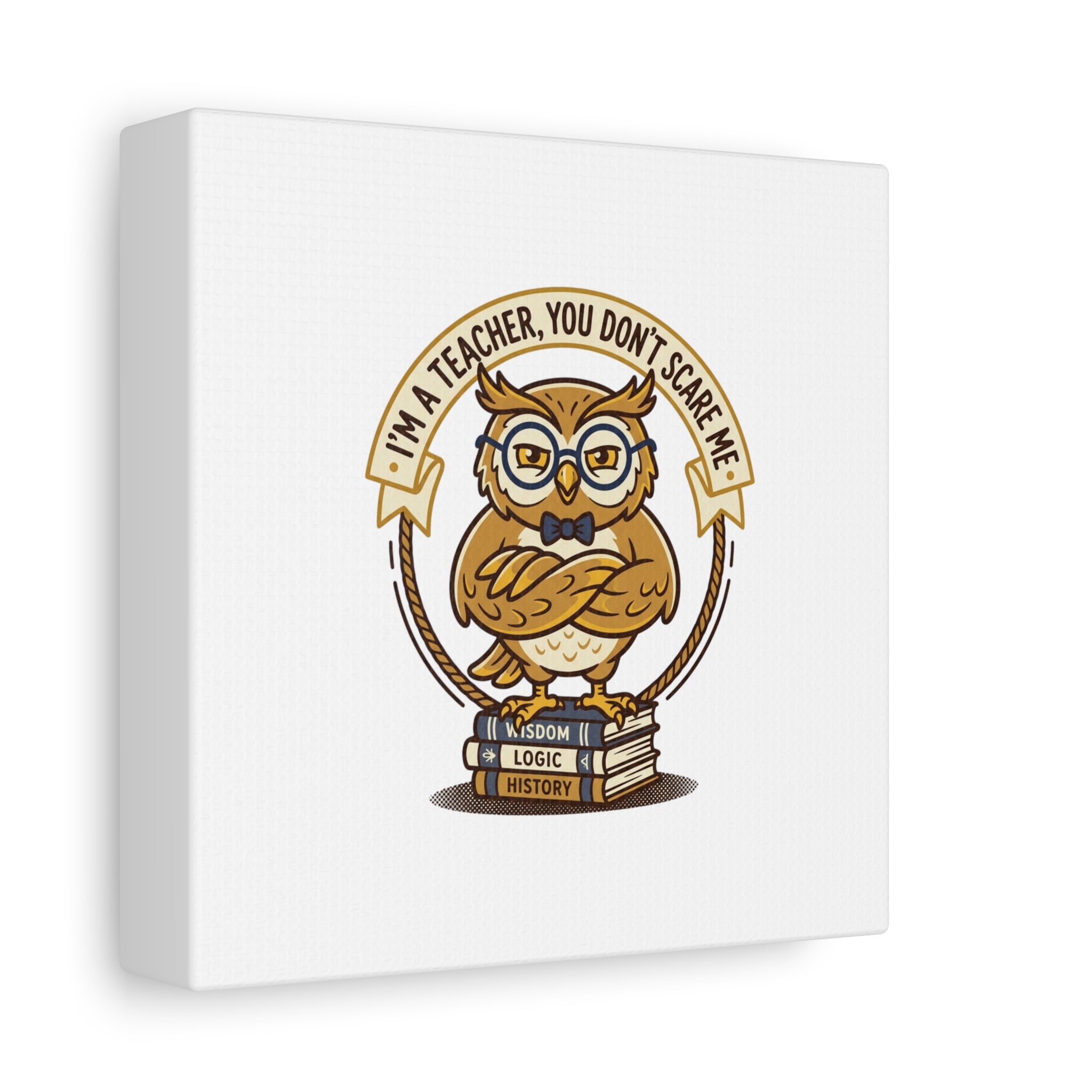 I'm a Teacher You Don't Scare Me Canvas | Teacher Appreciation Gifts, Teacher Life