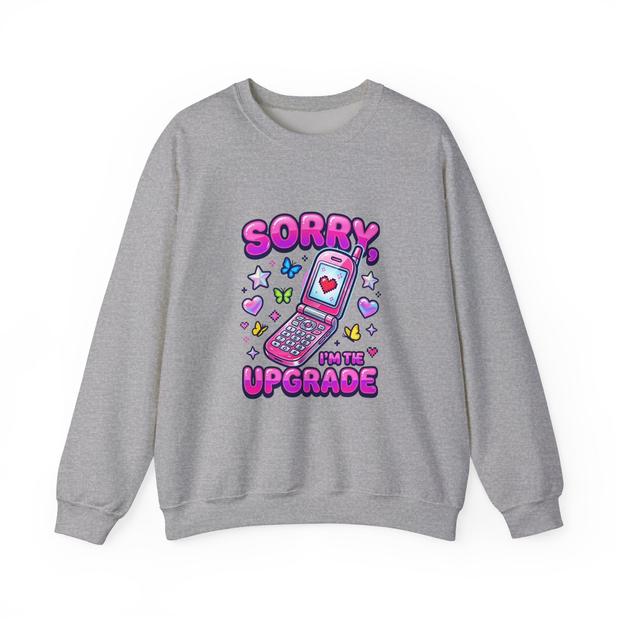 Sorry I'm the Upgrade Sweatshirt | Y2K aesthetic, retro phone graphic