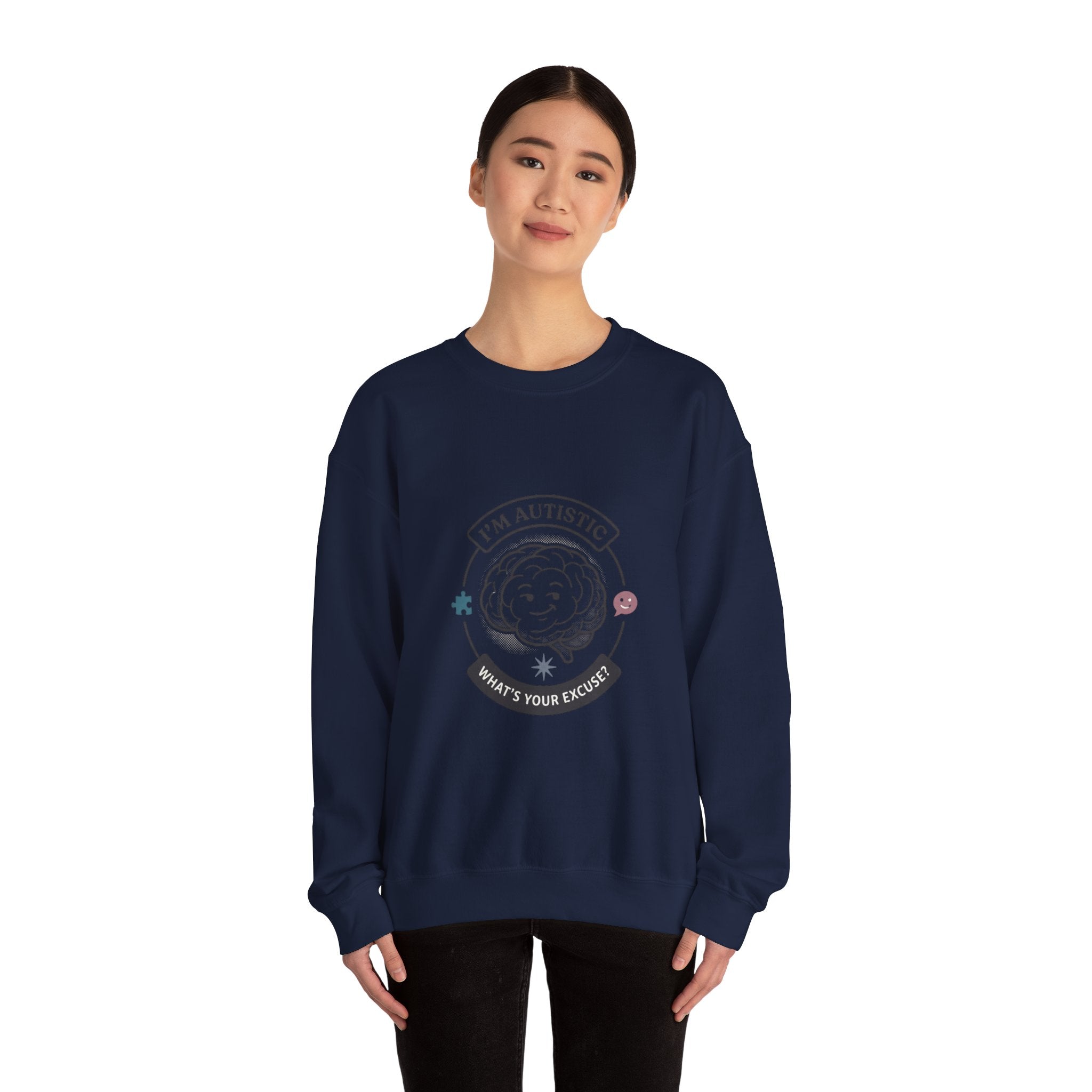 I'm Autistic Crewneck Sweatshirt | Autism Acceptance, Autistic Pride