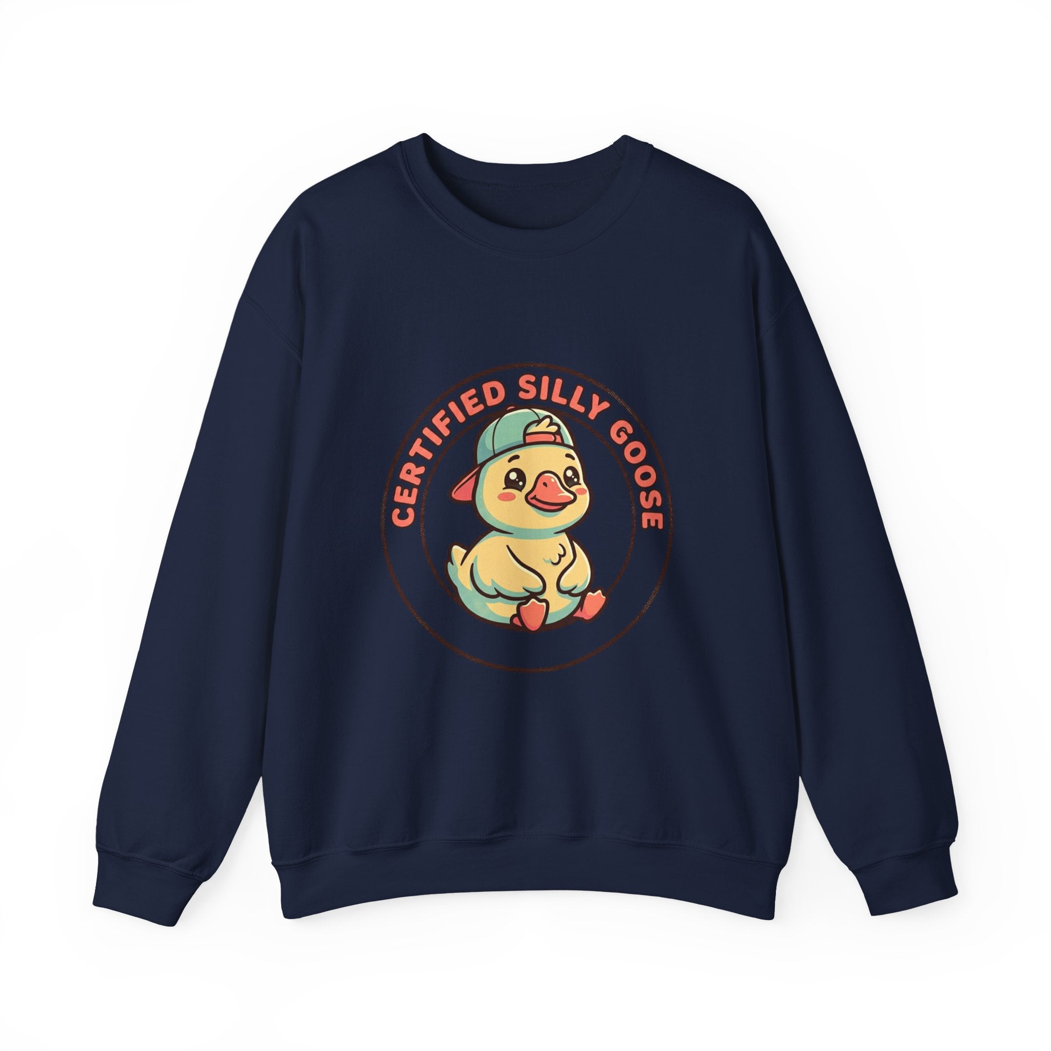 Certified Silly Goose Crewneck Sweatshirt | wholesome meme, cute animal pun