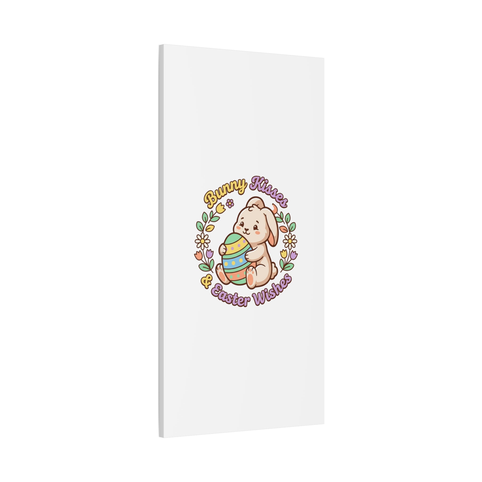 Bunny Kisses Easter Wishes Canvas | Easter Bunny Aesthetic, Pastel Spring