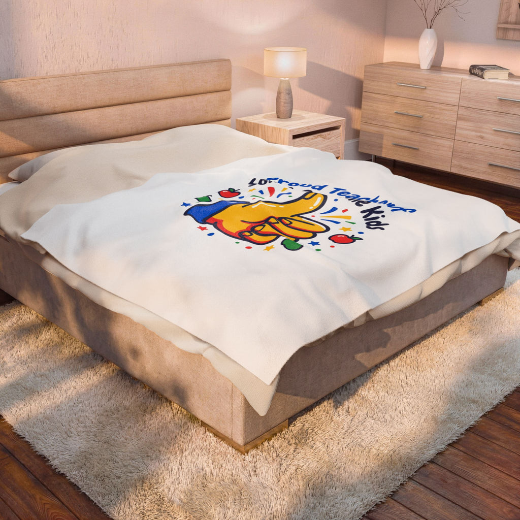 Proud Teacher of Some Awesome Kids Plush Blanket | Teacher Appreciation